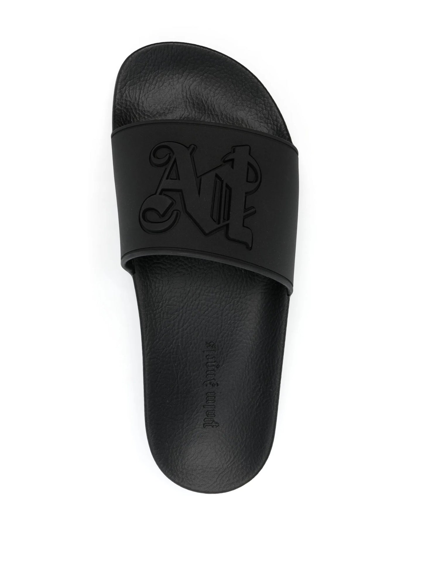 rubberised monogram flat slides