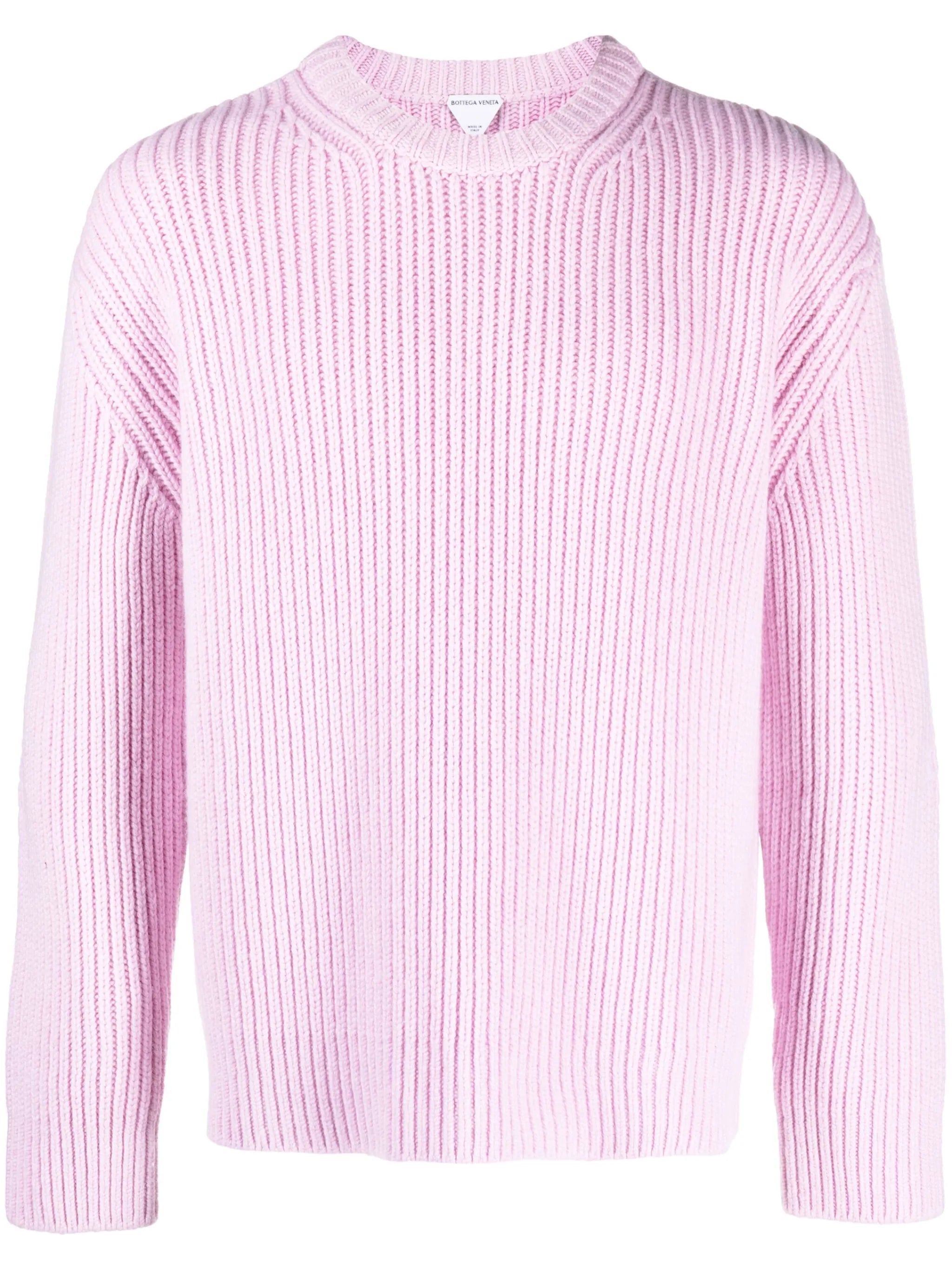 ribbed crew-neck jumper