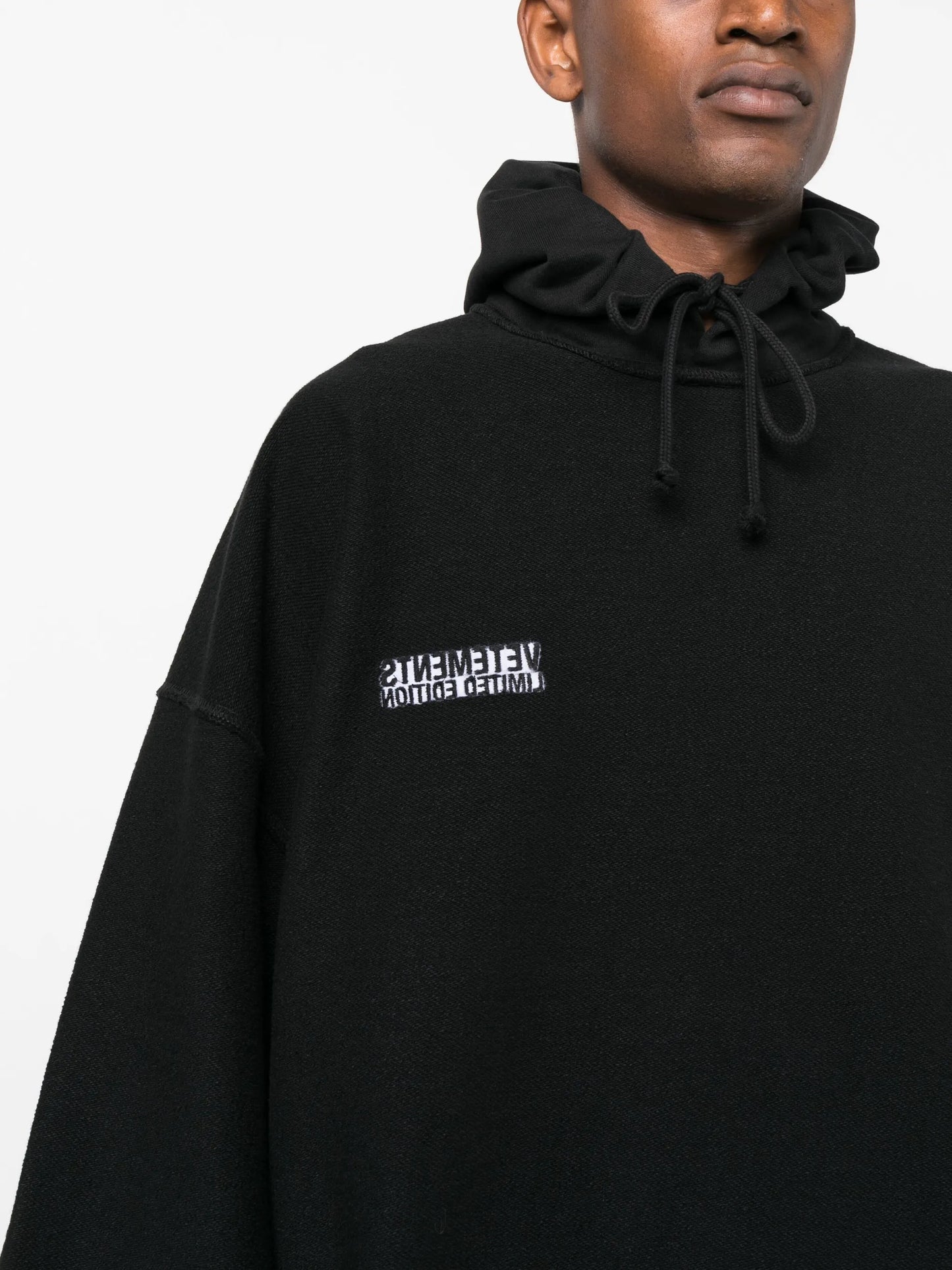 inside-out logo oversize hoodie