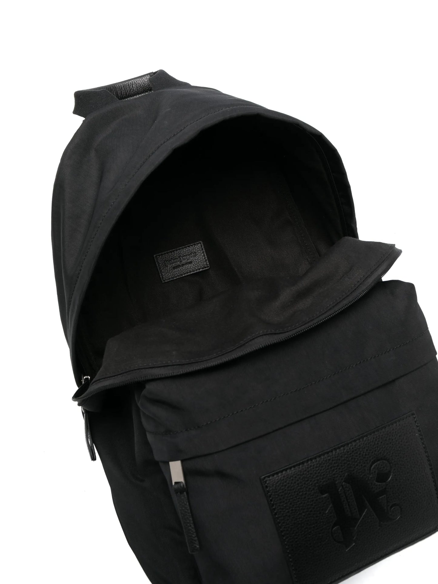 Monogram logo-patch backpack