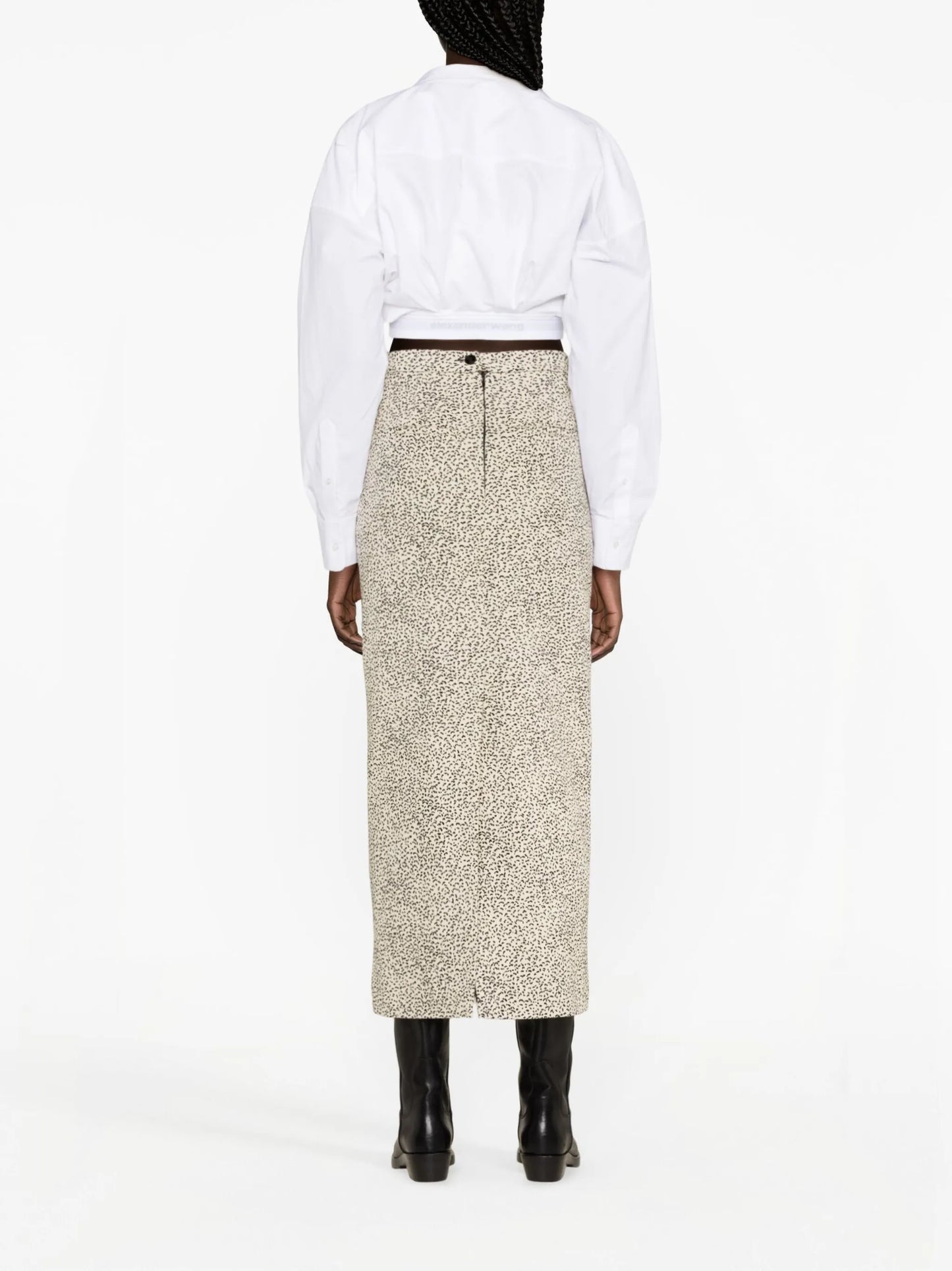 layered cropped shirt