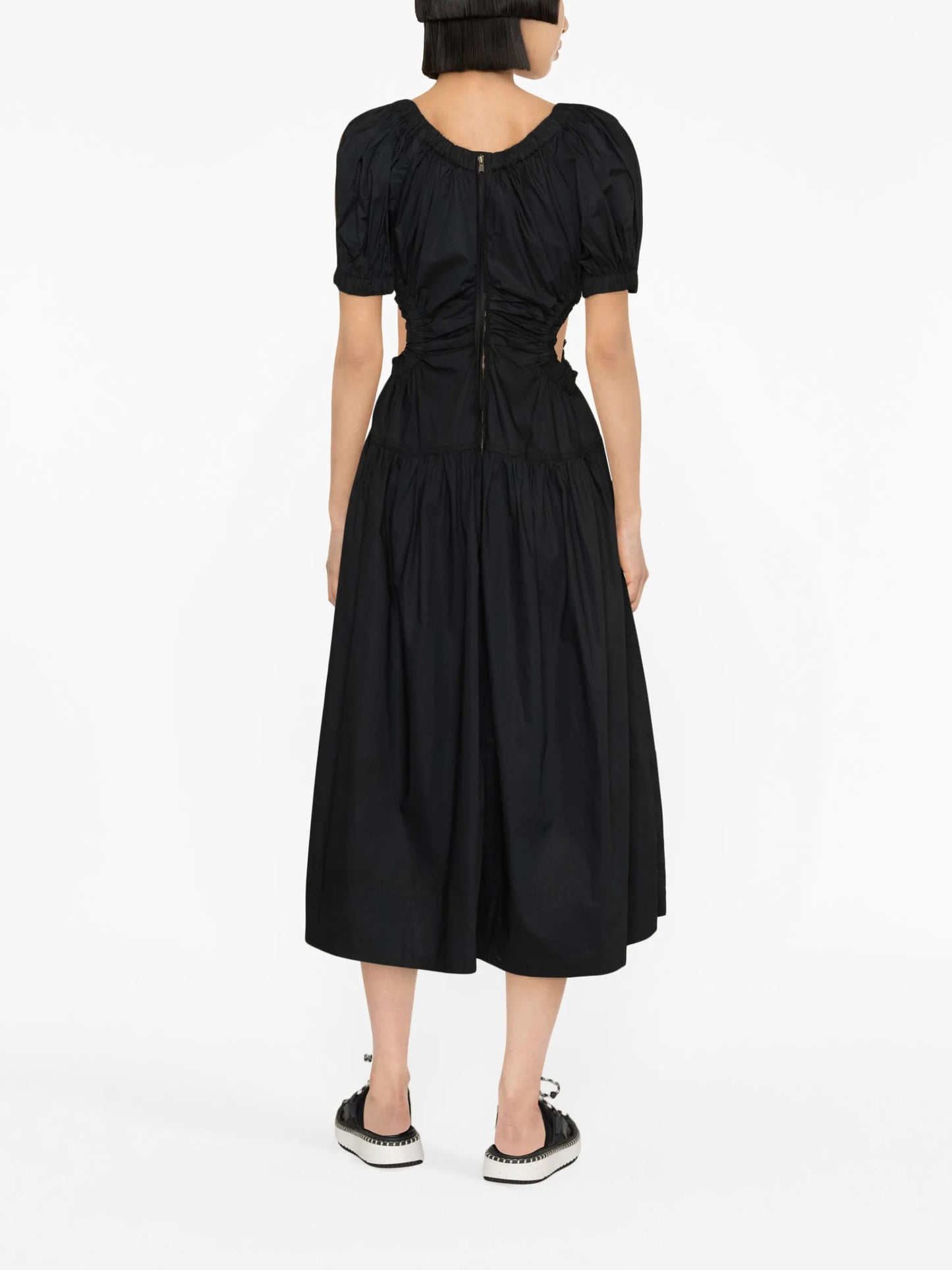 Golda gathered cut-out dress