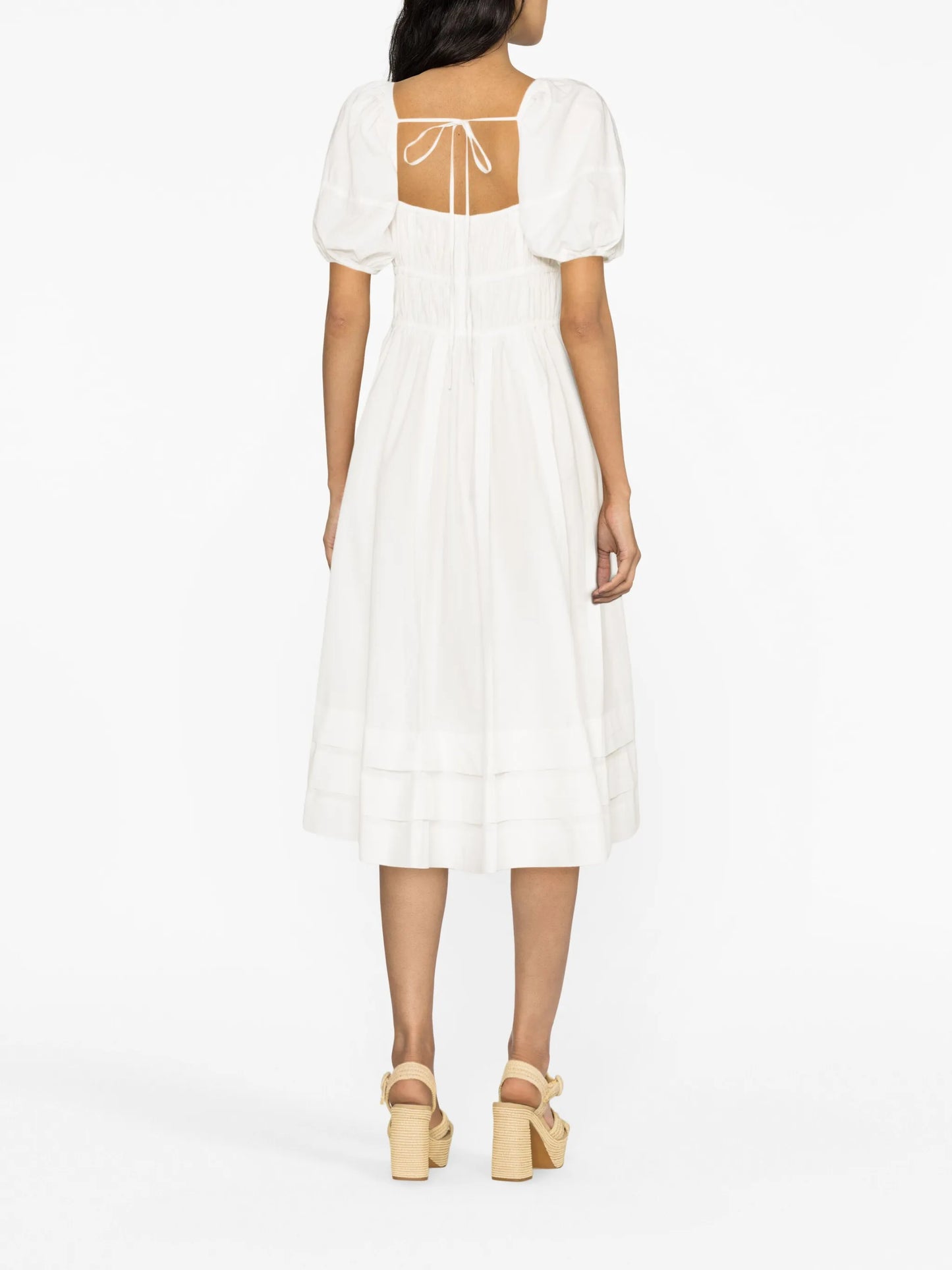 Palma puff-sleeve midi dress