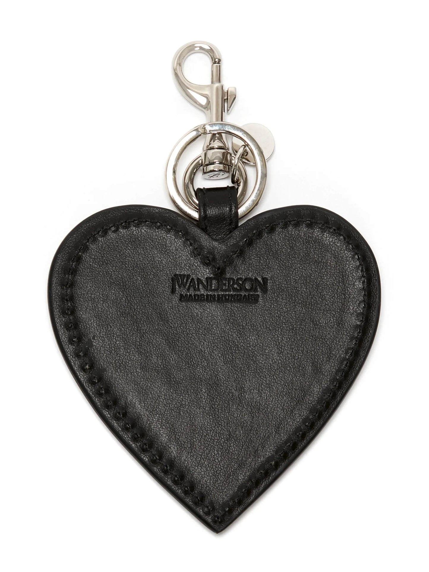 heart-shaped leather keyring