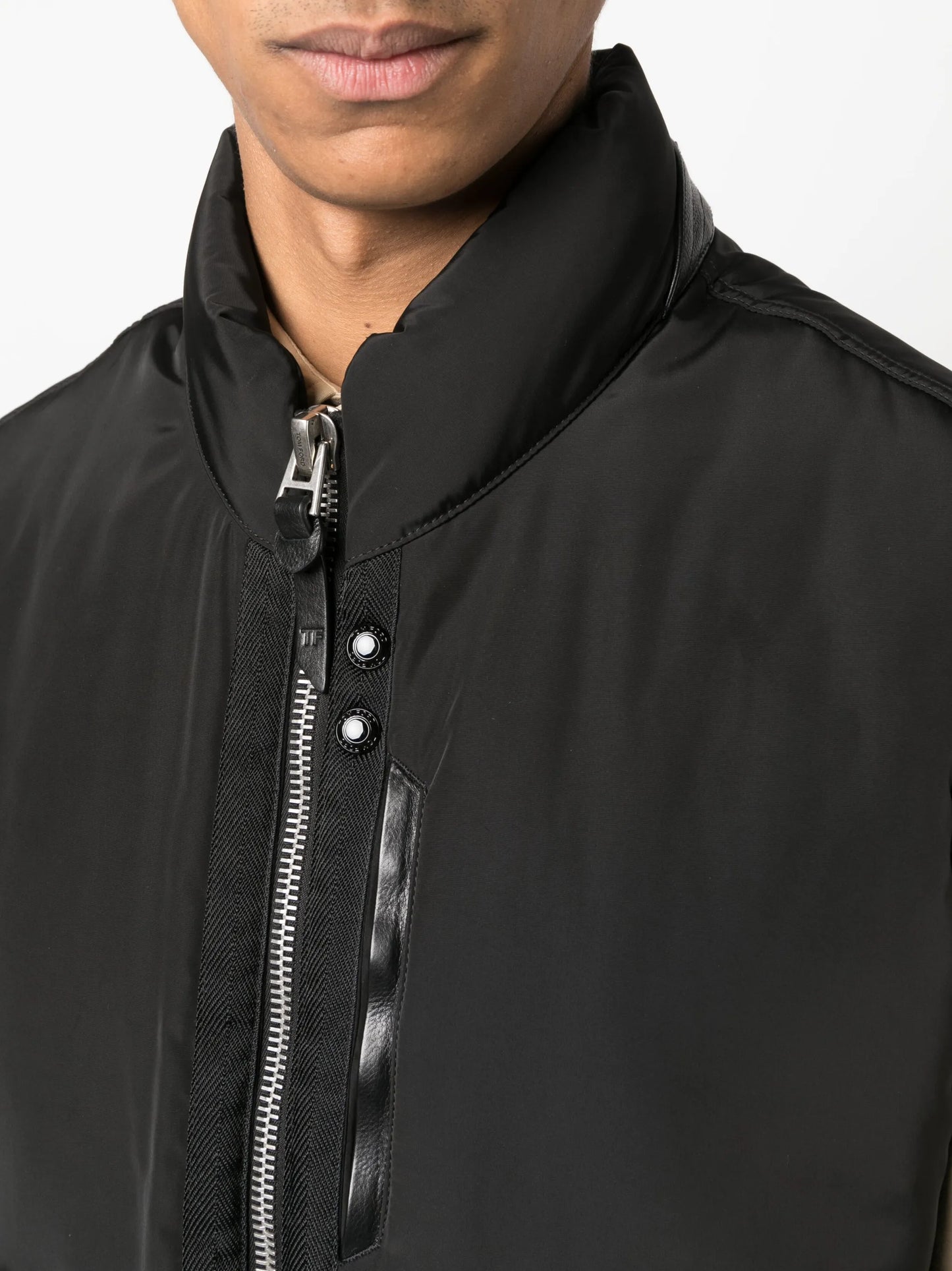 Ottoman zip-up padded gilet