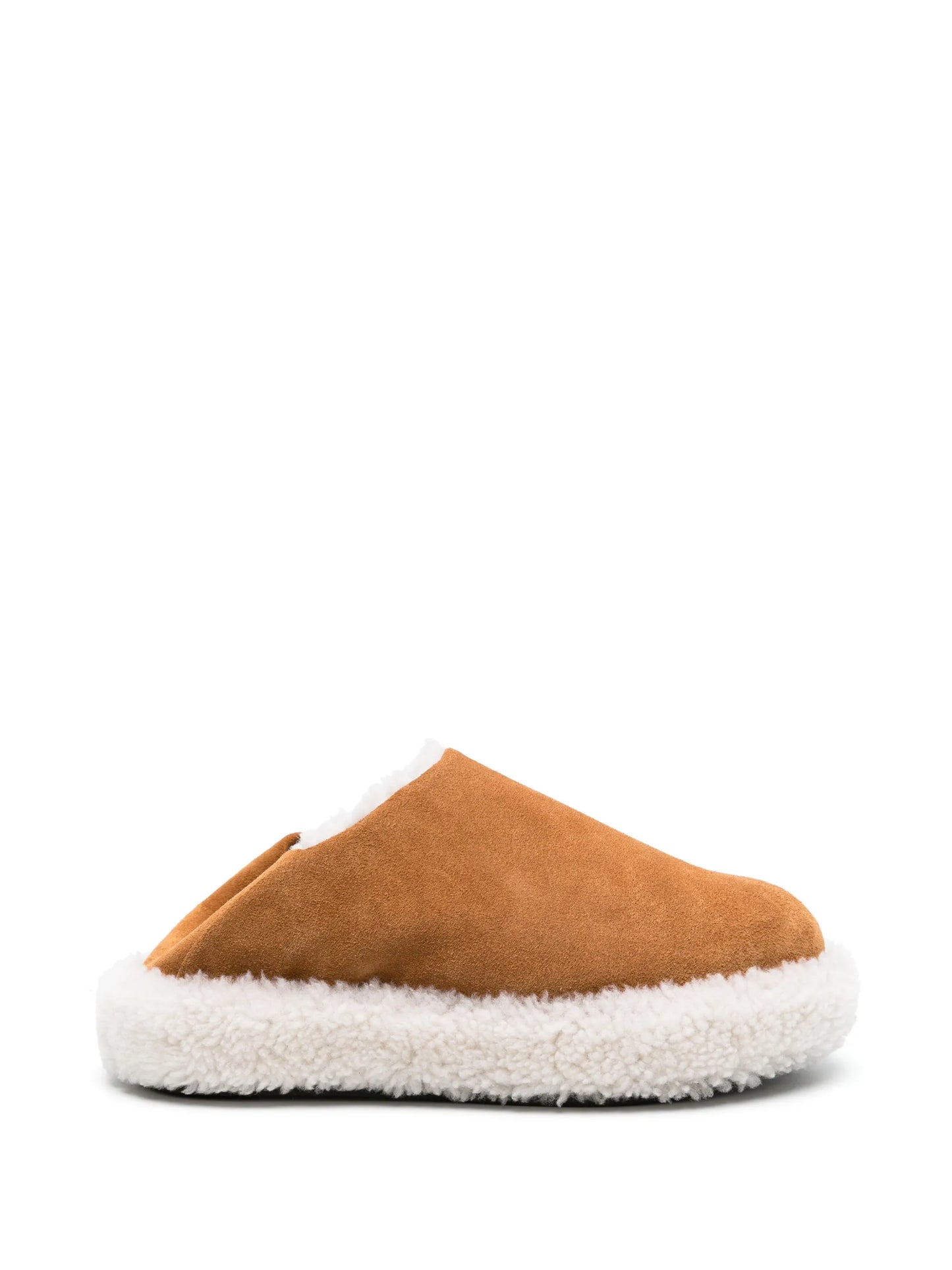 shearling-sole suede slides