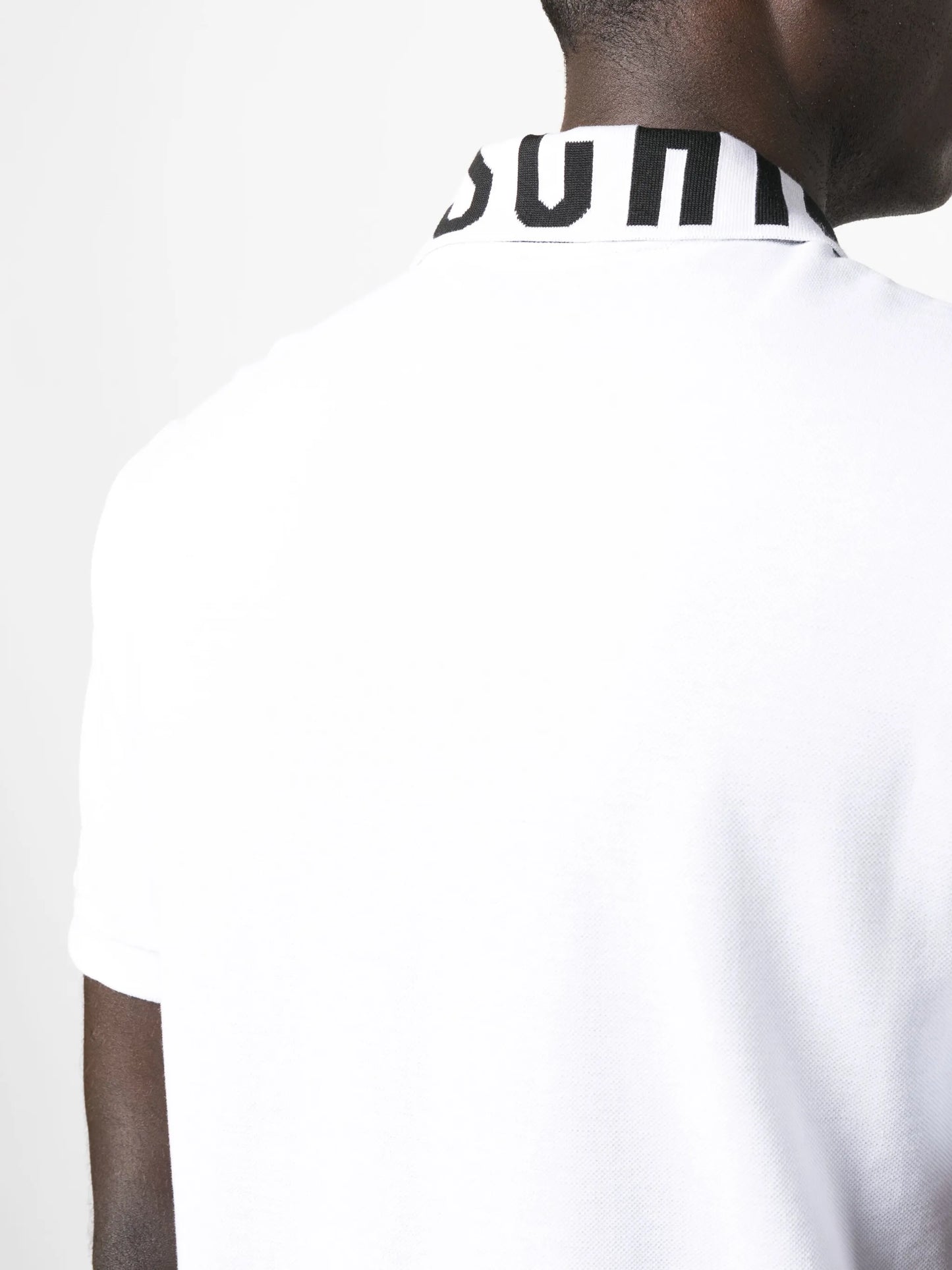 intarsia-logo cotton polo shirt