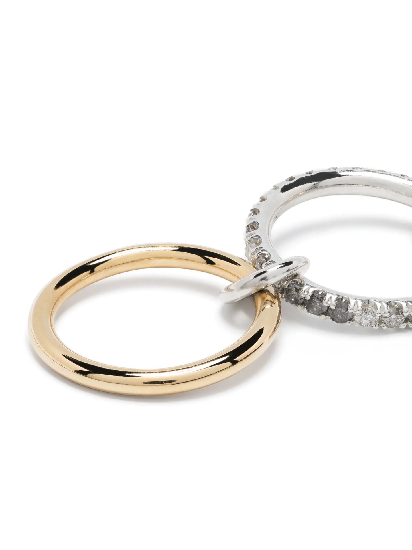 18kt yellow gold diamond Petunia three-band ring