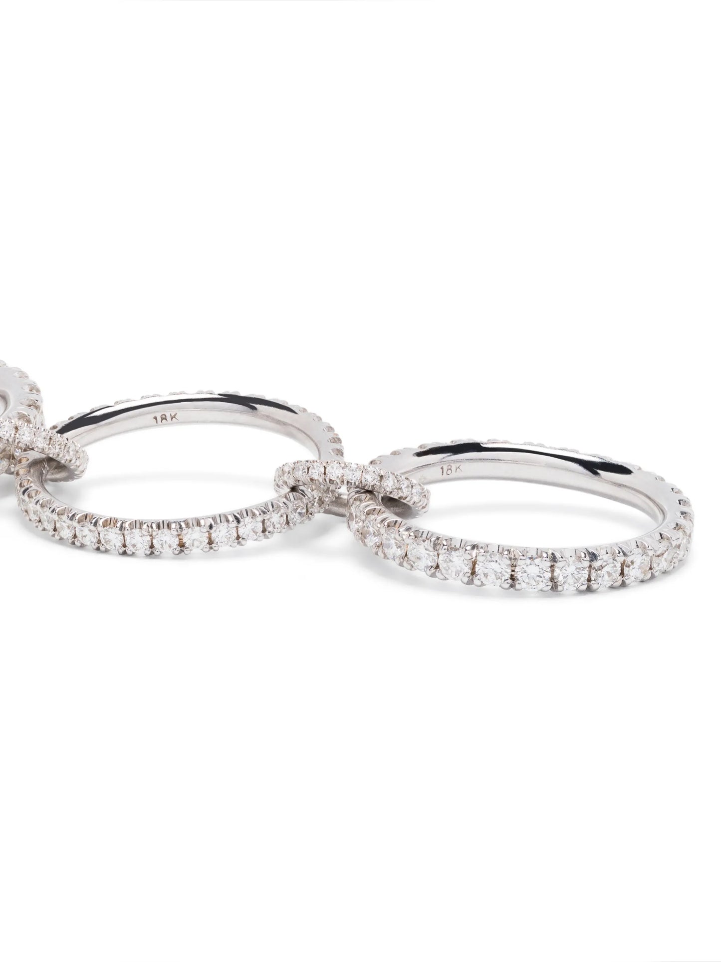 18kt white gold diamond Alix four-band ring