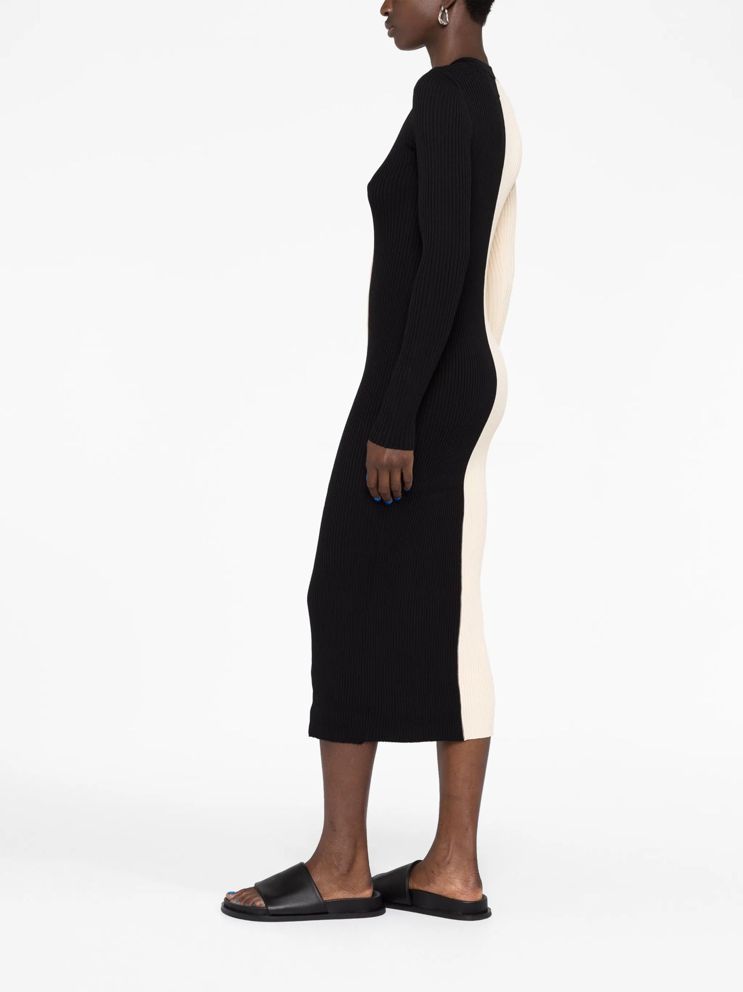 Shoko colour-block ribbed-knit dress