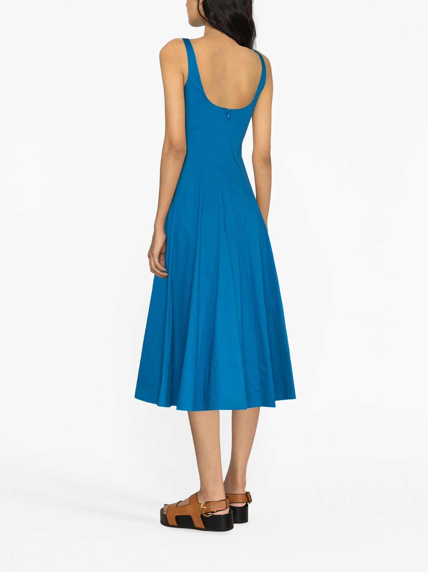 Wells fluted midi dress