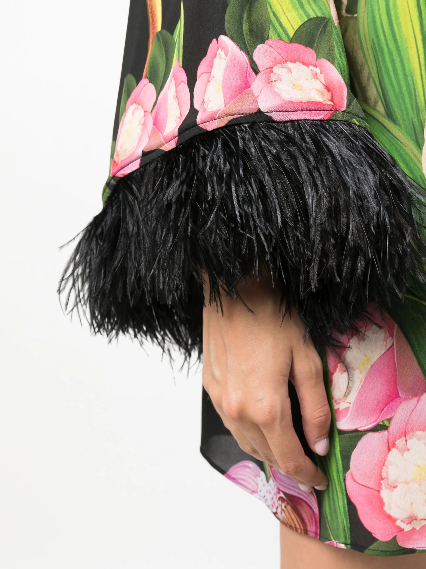 Vida asymmetric floral-print minidress