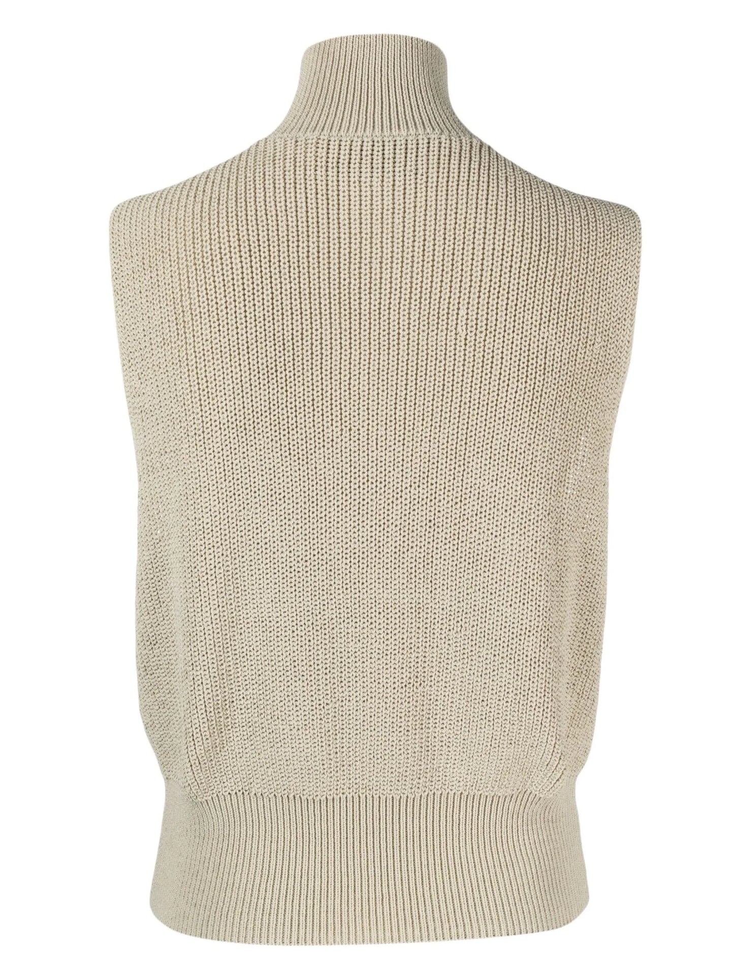 Pieri half-zip knitted top