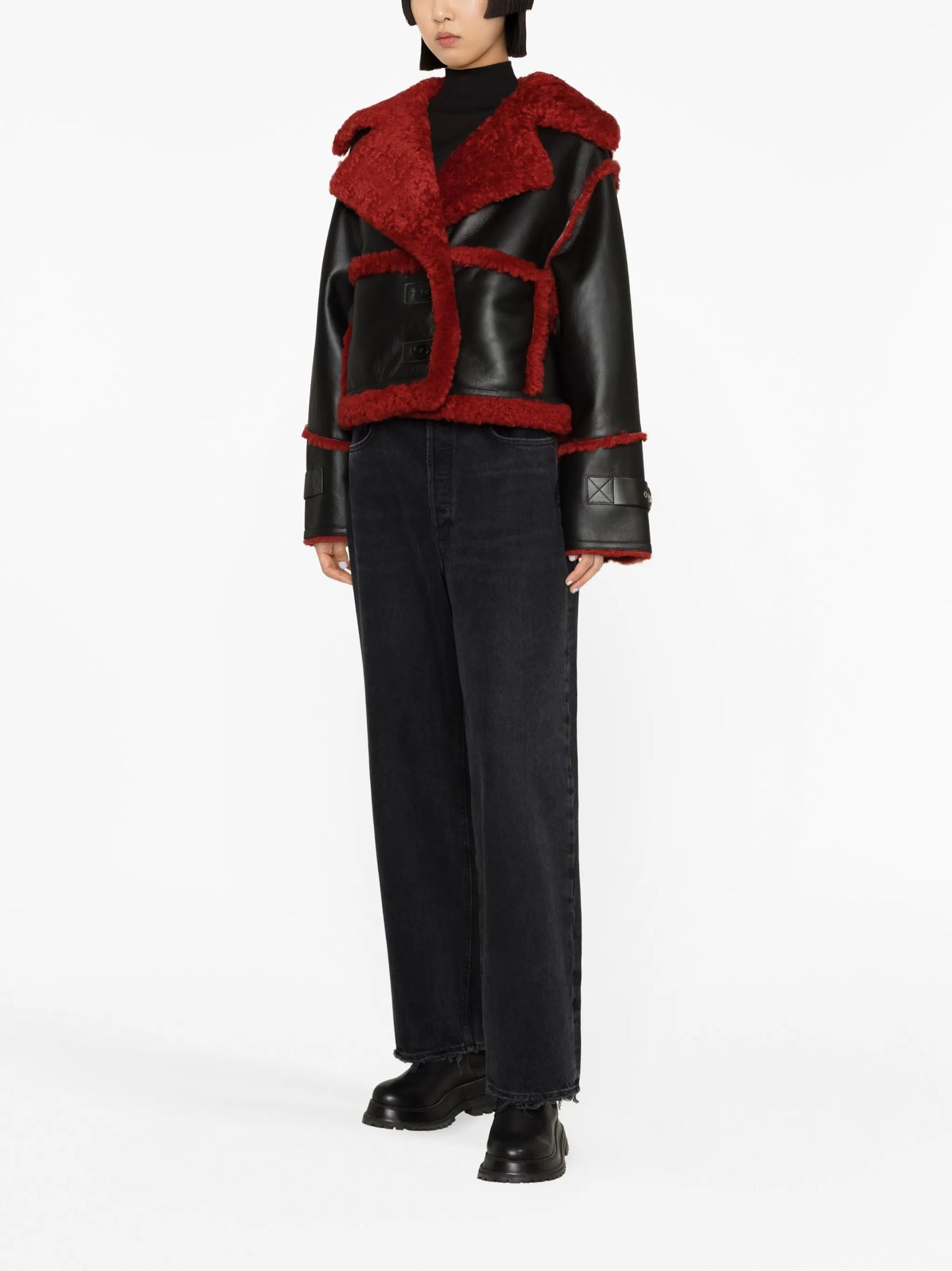 Reva cropped shearling jacket