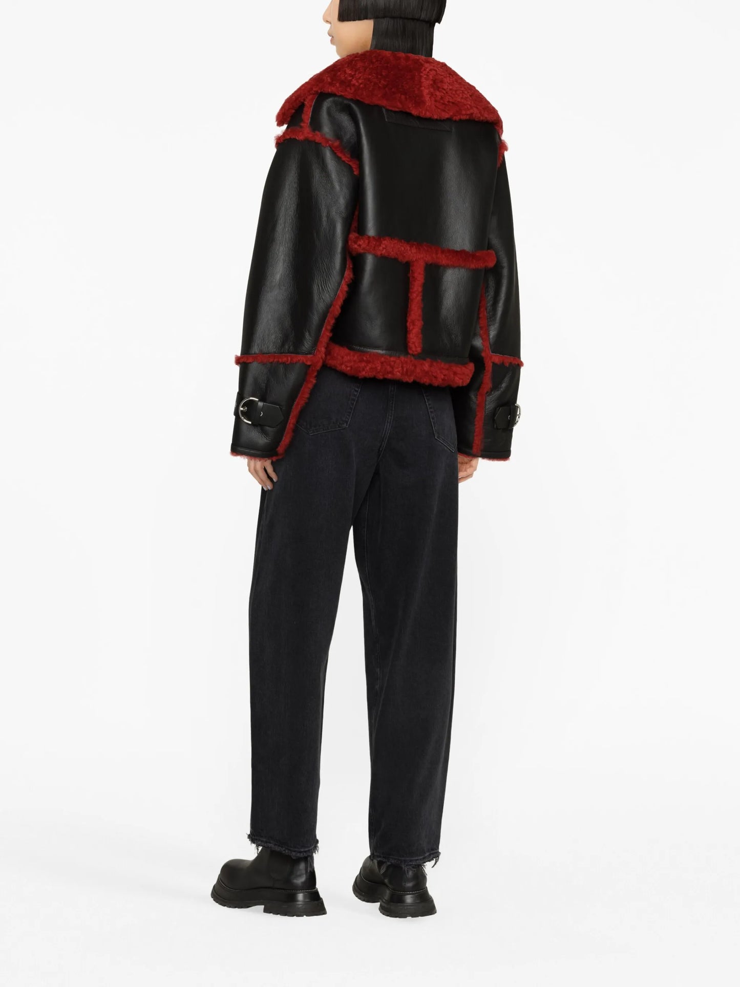Reva cropped shearling jacket