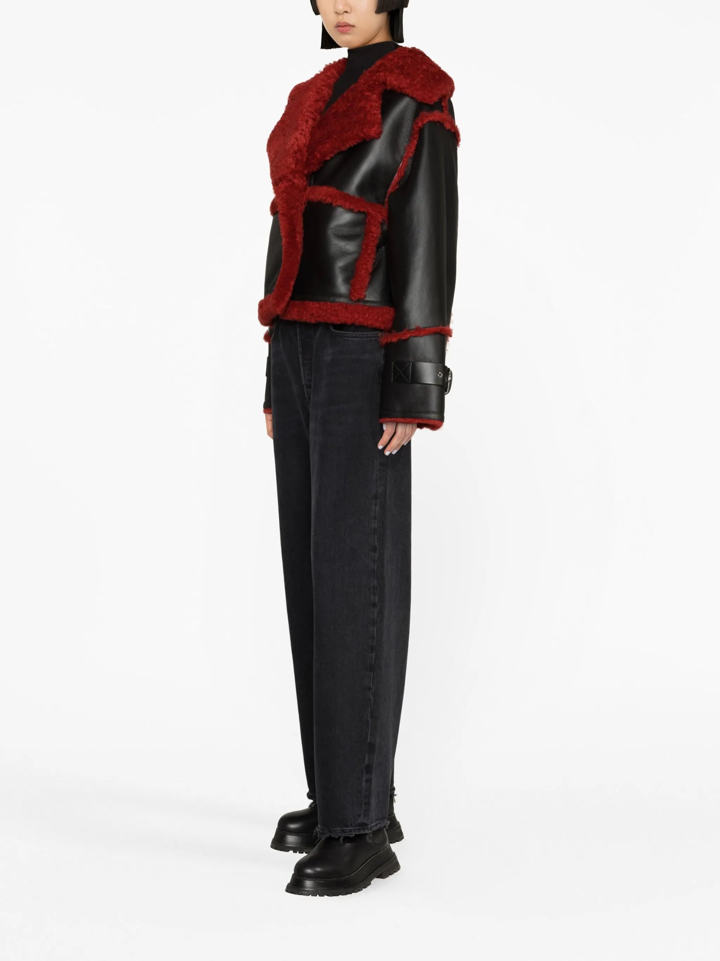 Reva cropped shearling jacket