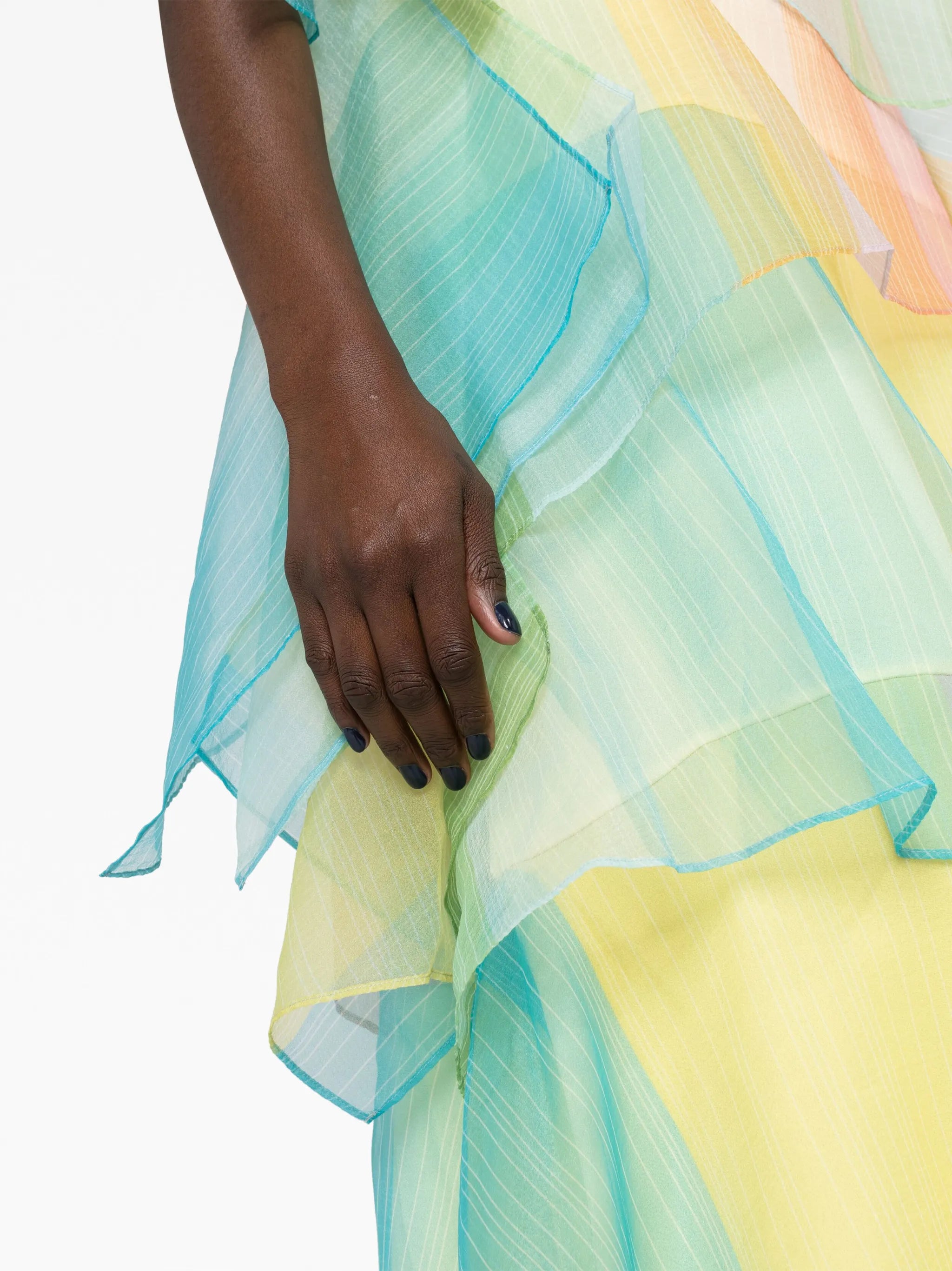 Kyla asymmetric tiered maxi dress