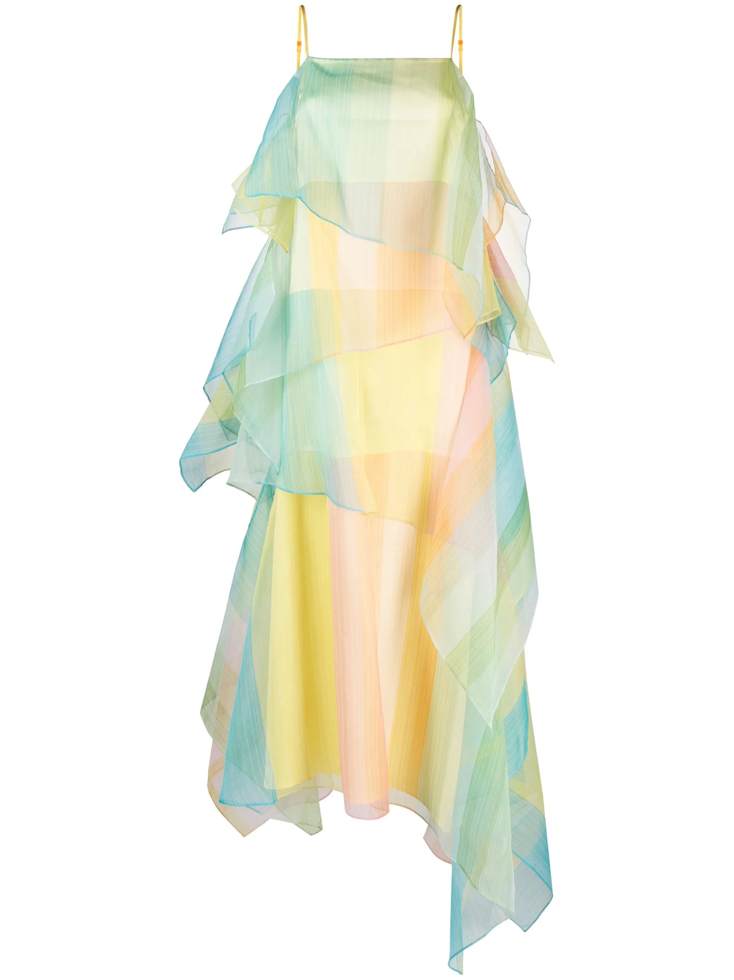 Kyla asymmetric tiered maxi dress