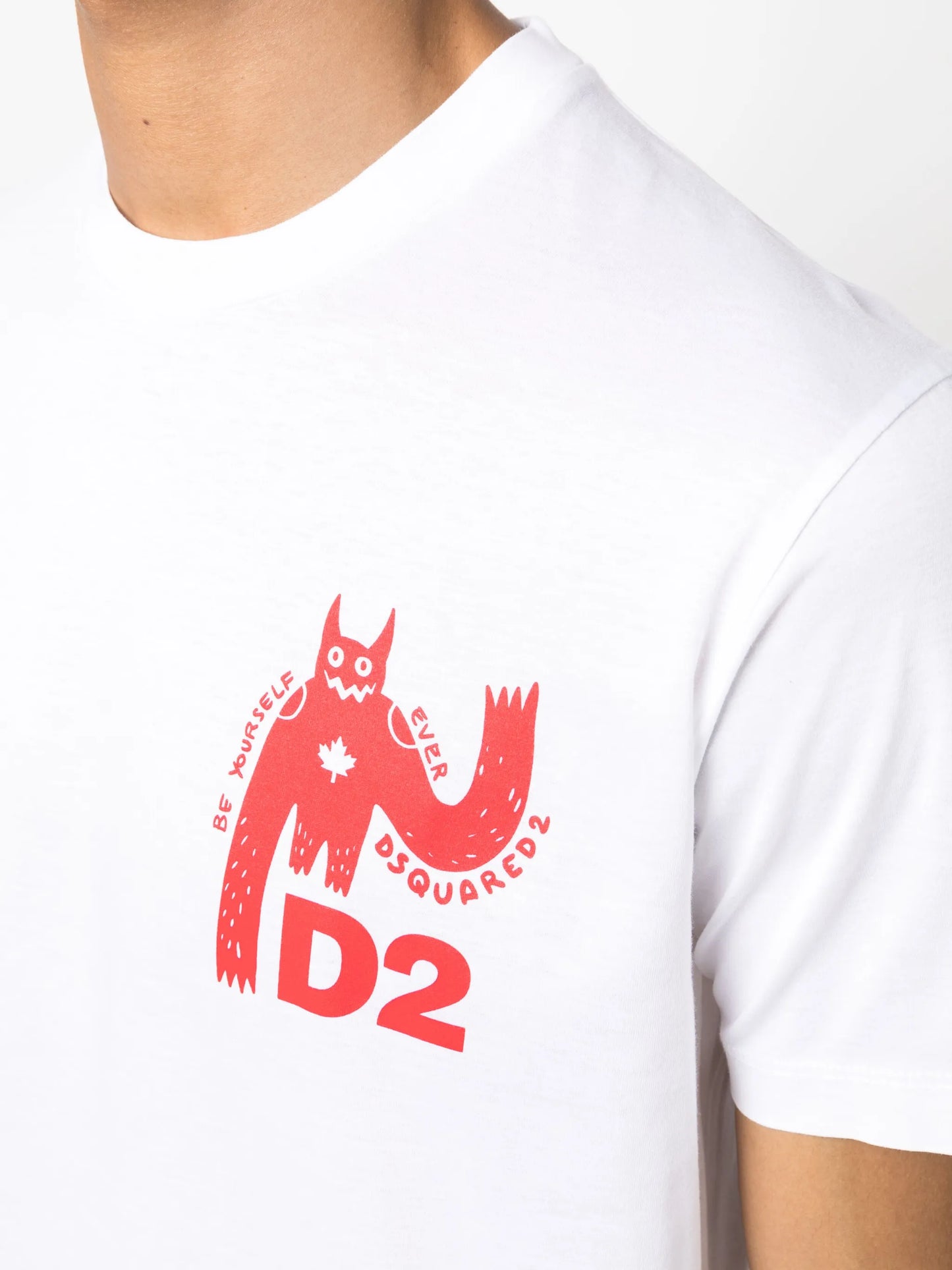 slogan-print cotton T-shirt