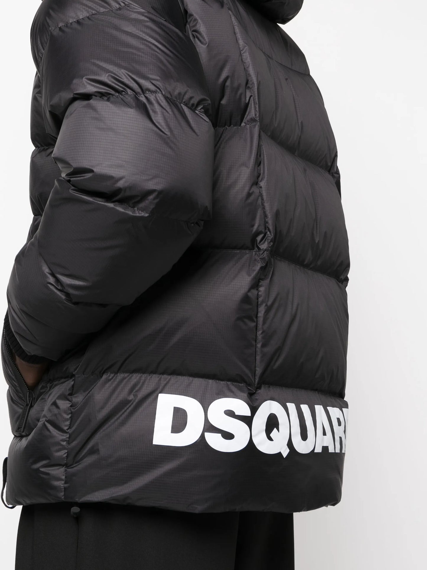 logo-print padded jacket