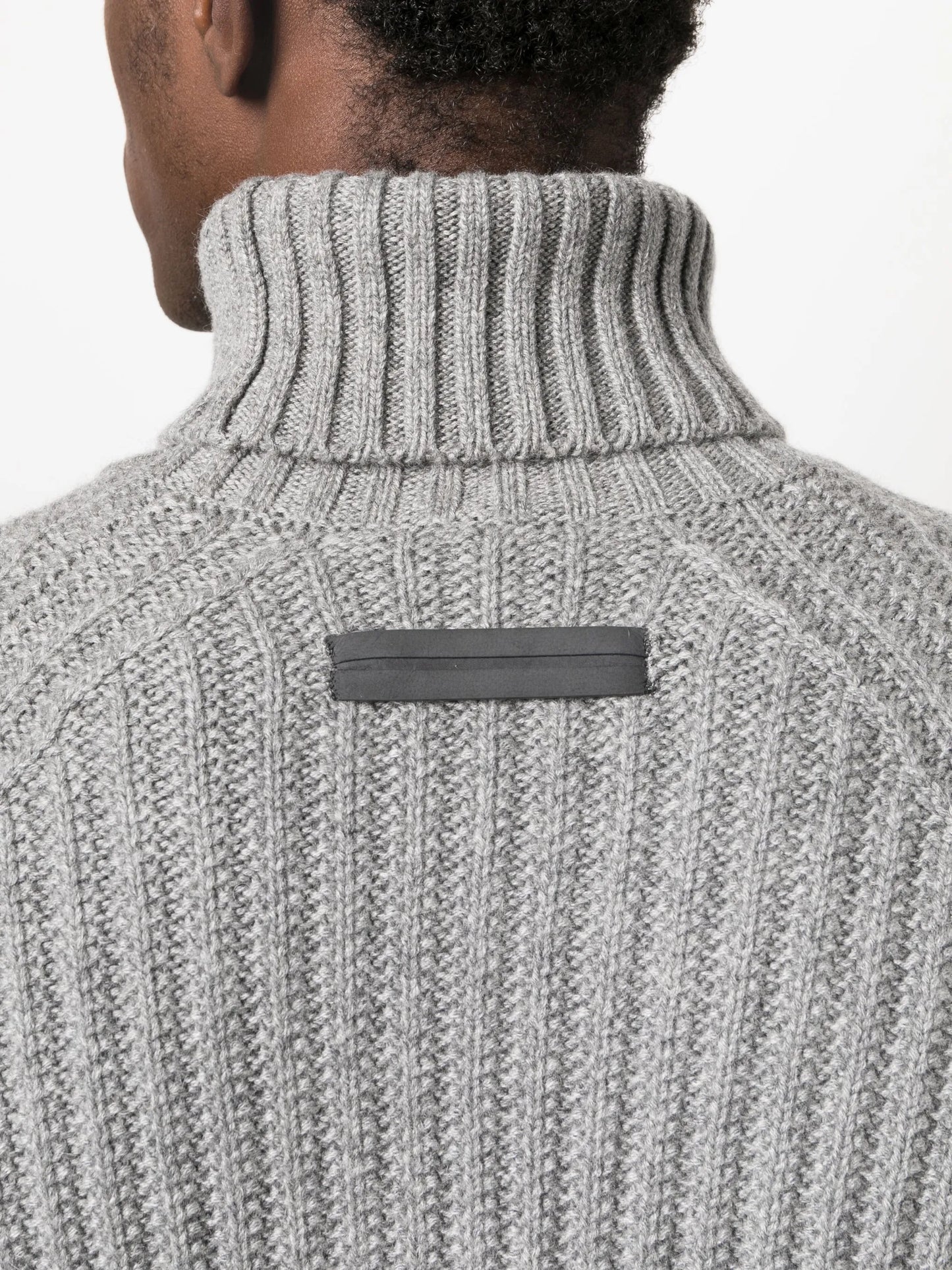 ribbed roll-neck jumper