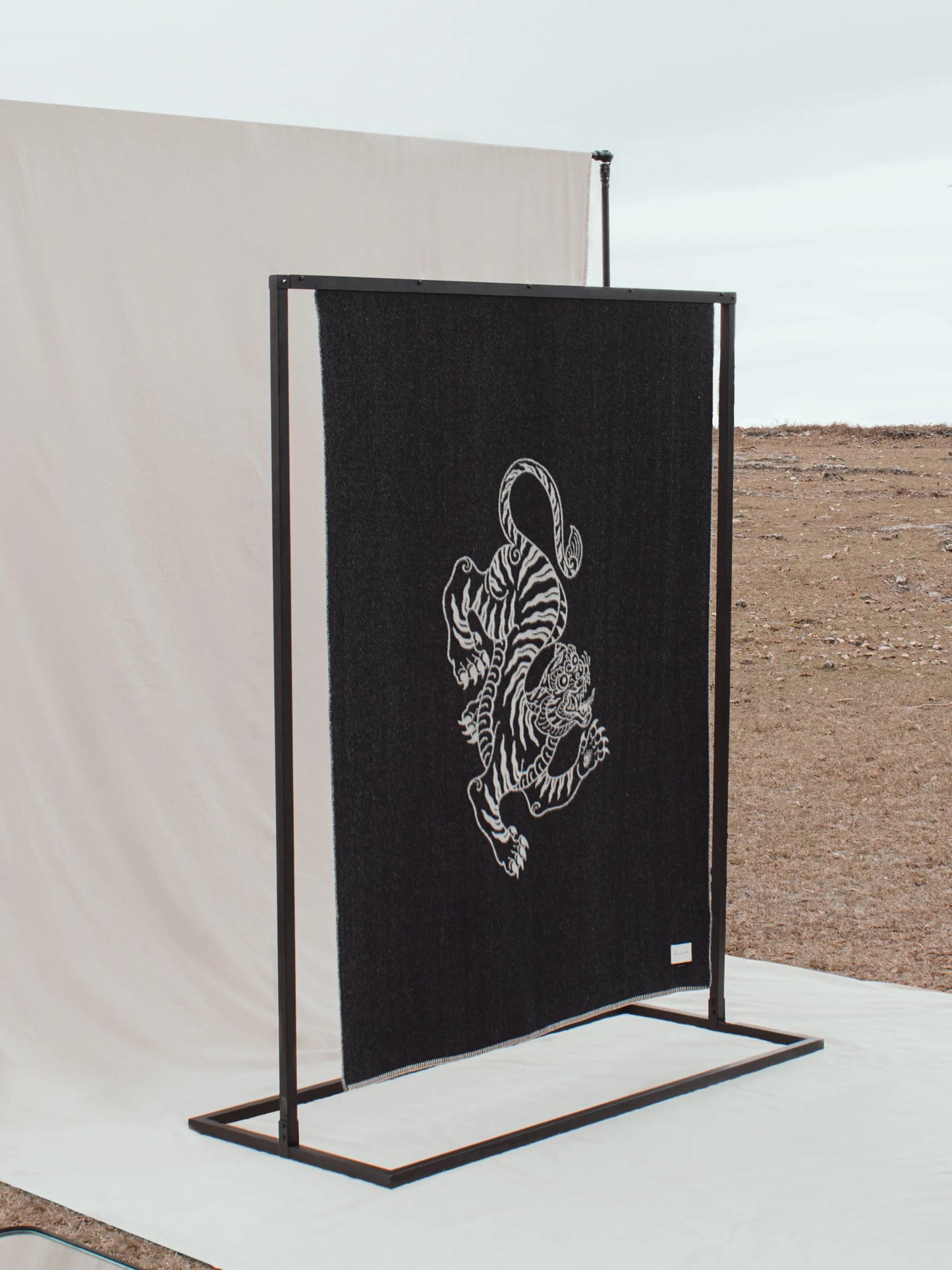 Voodoo reversible alpaca-wool throw