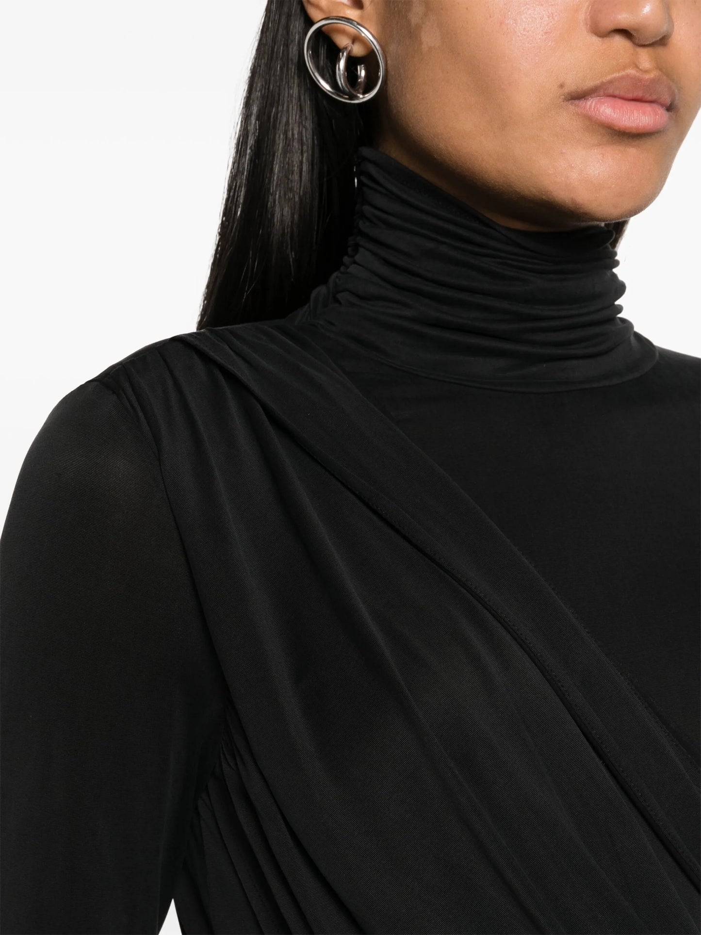 Patra drape-panel ruched bodysuit