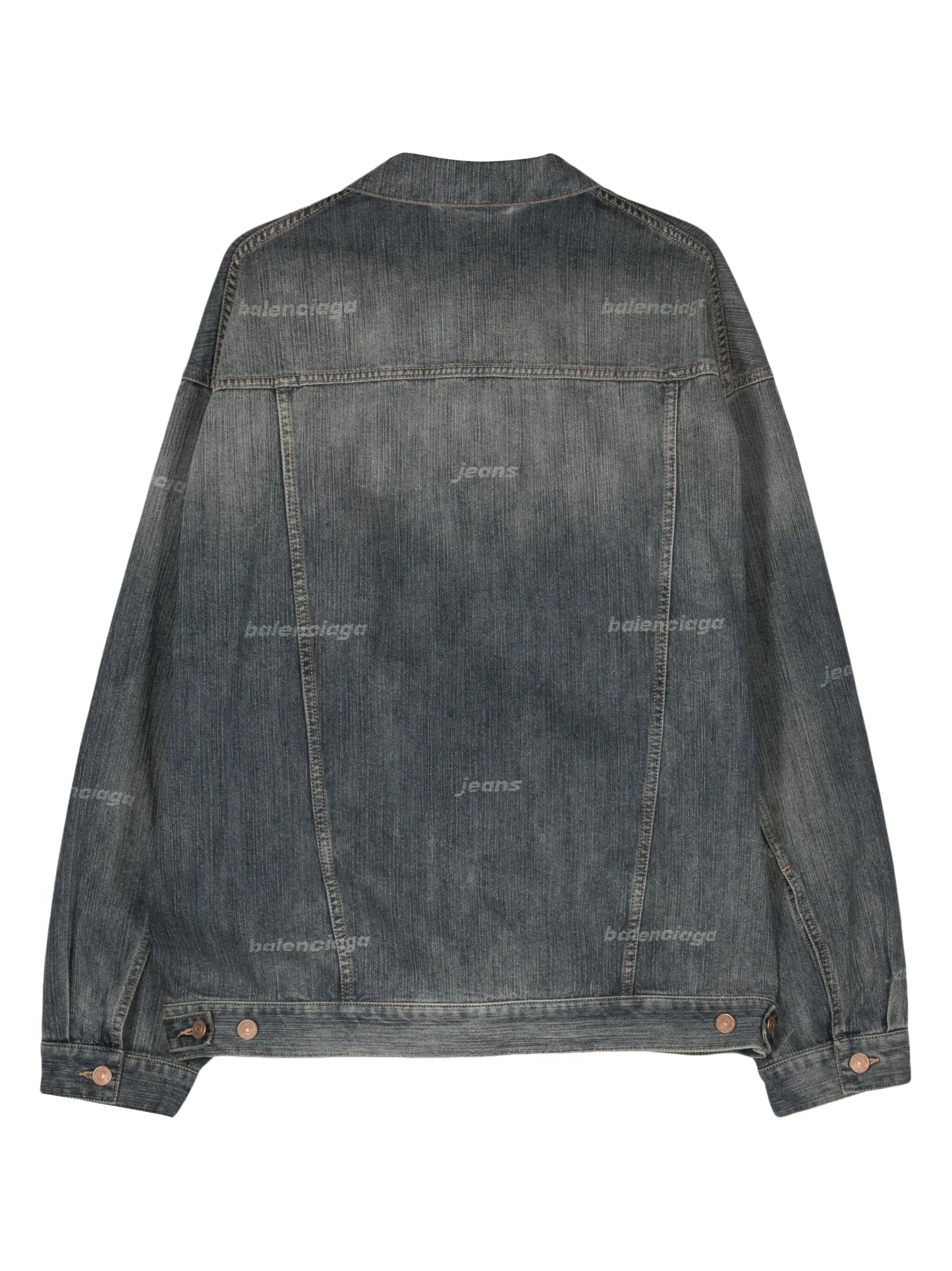 logo-print denim jacket