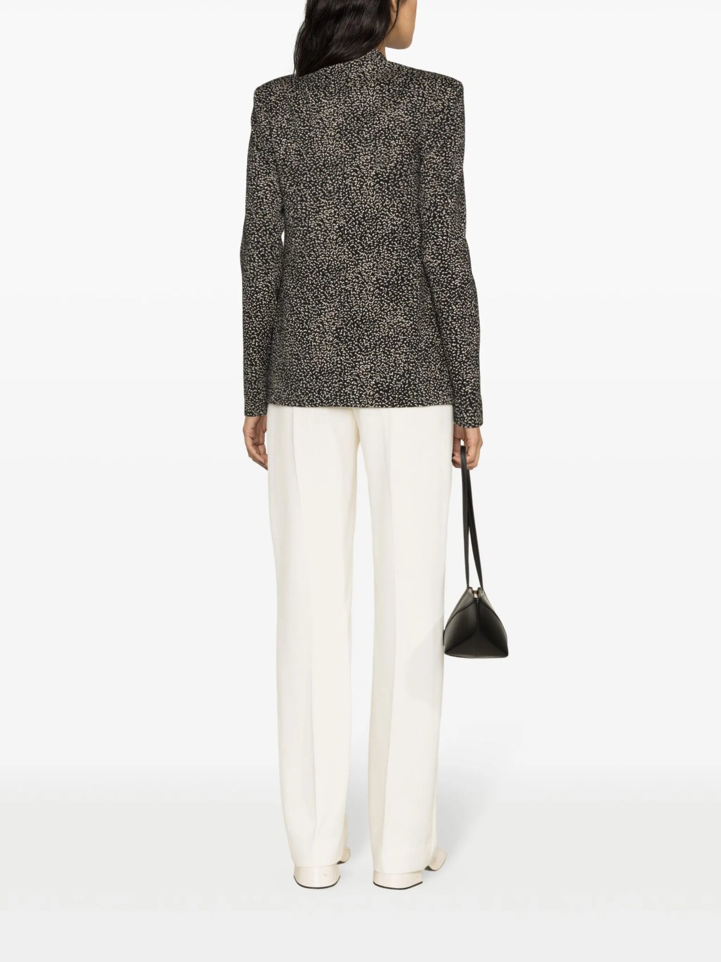Anais jacquard single-breasted blazer