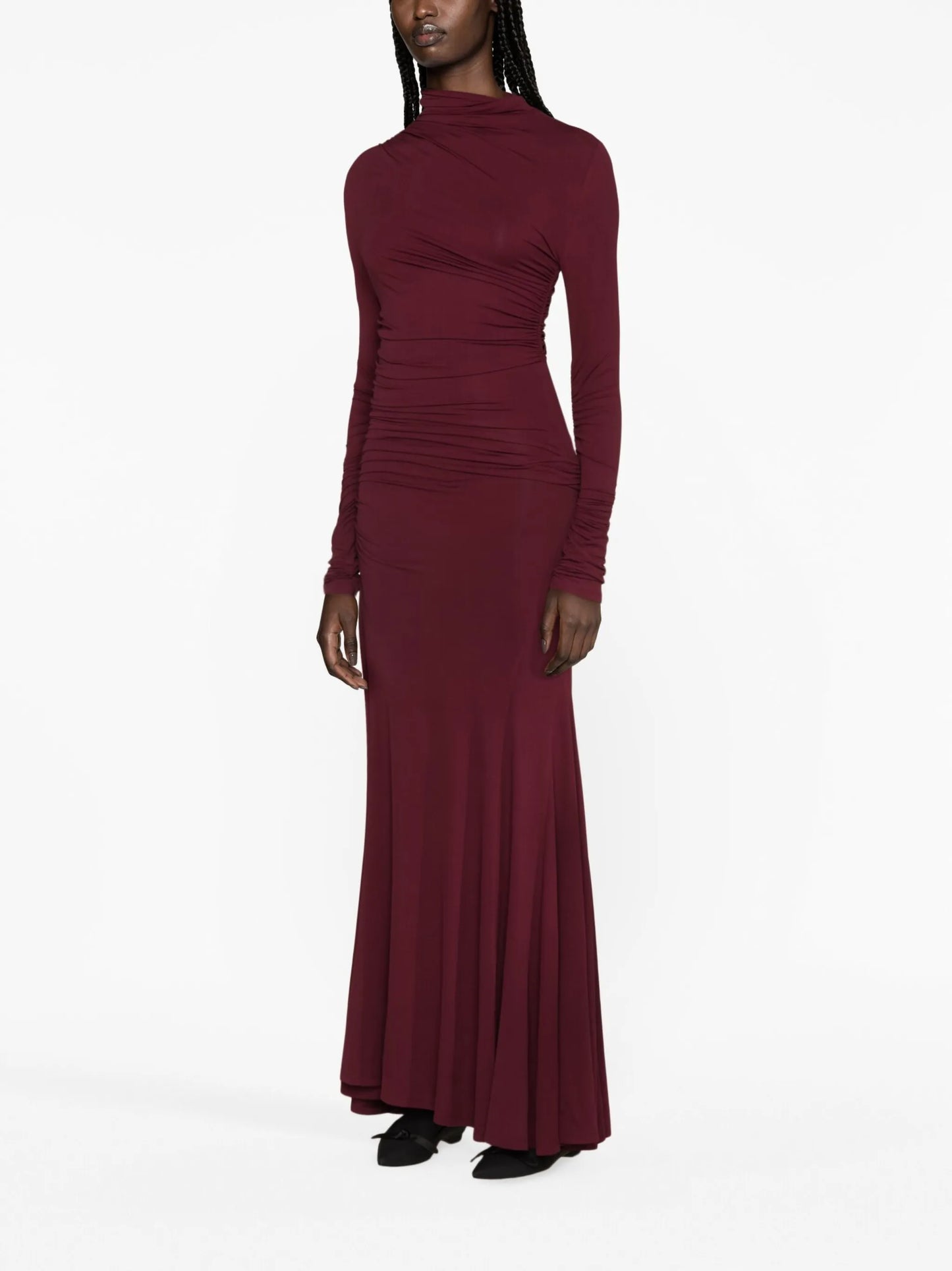 Africa gathered maxi dress