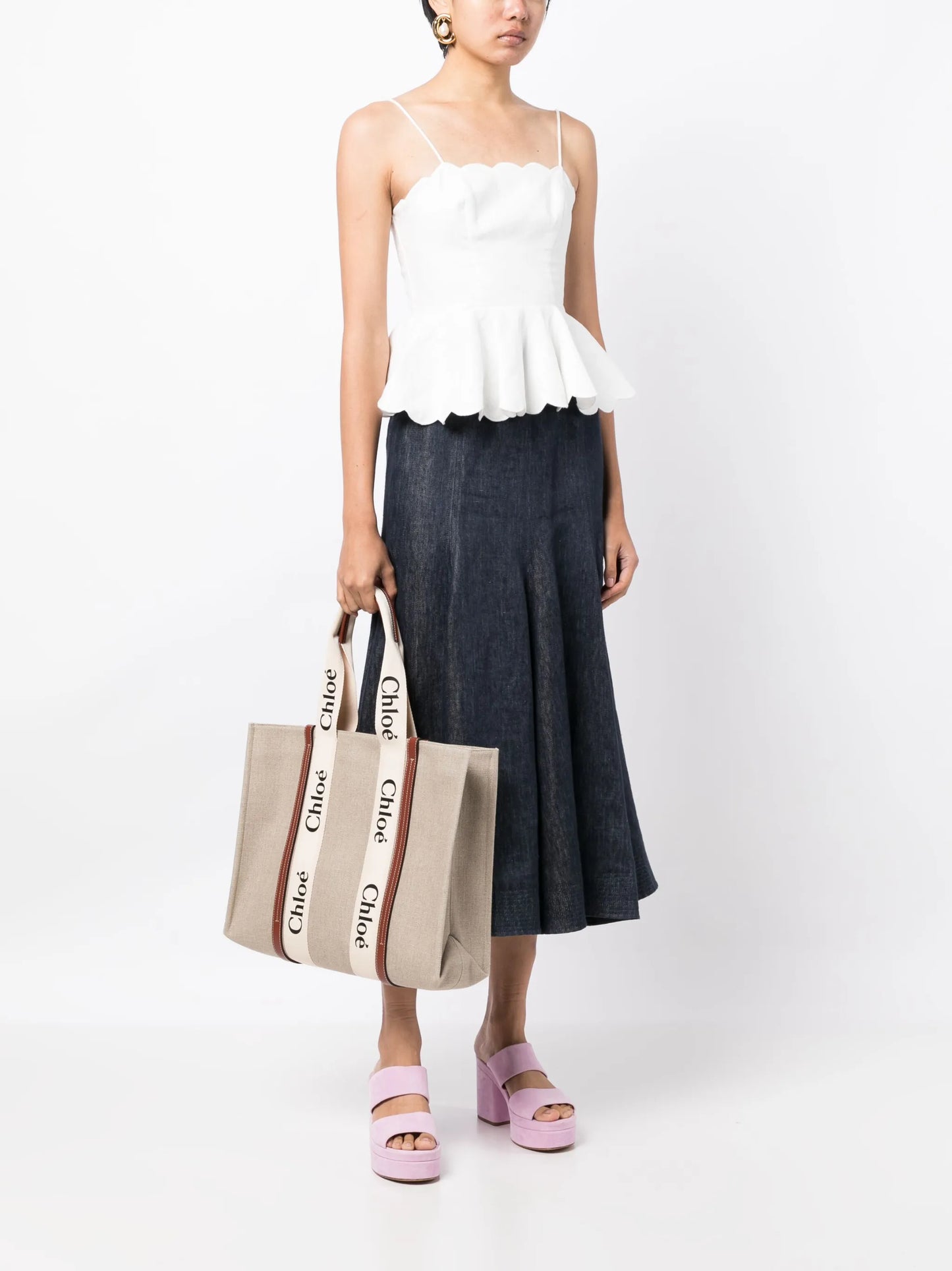 large Woody cotton tote bag