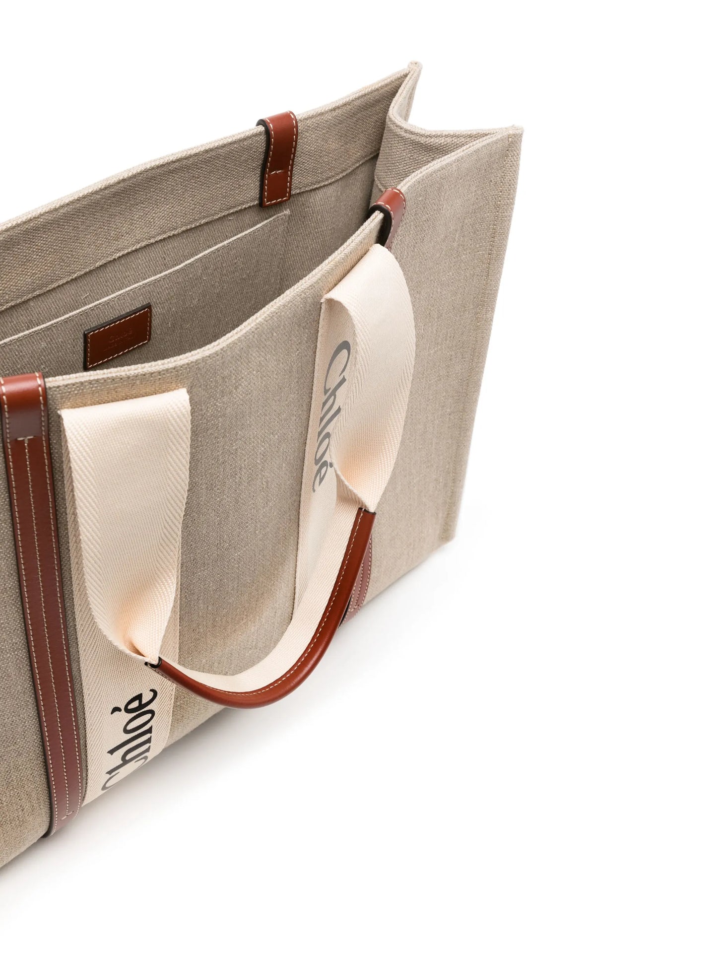large Woody linen tote bag