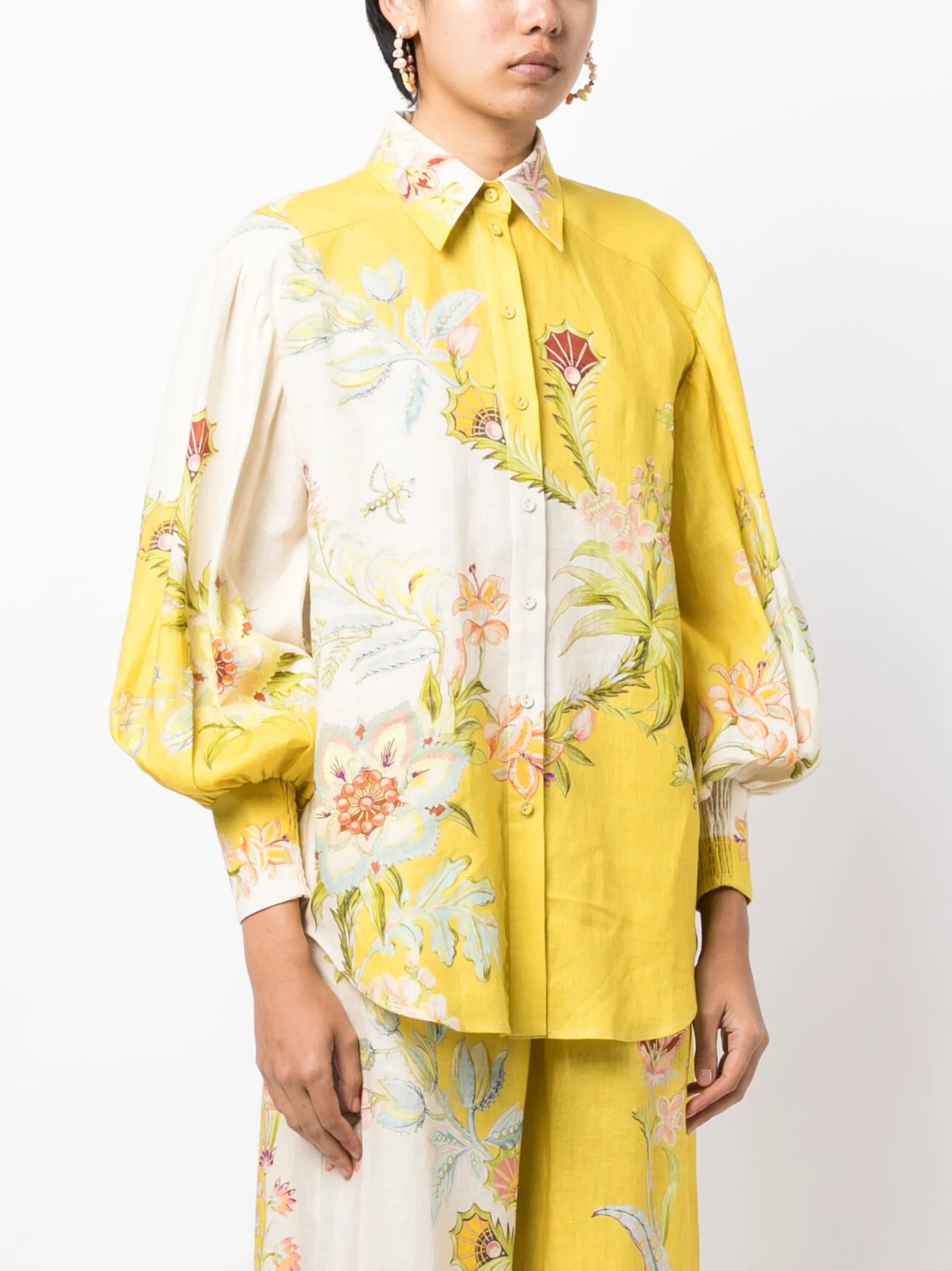 Ira printed linen shirt