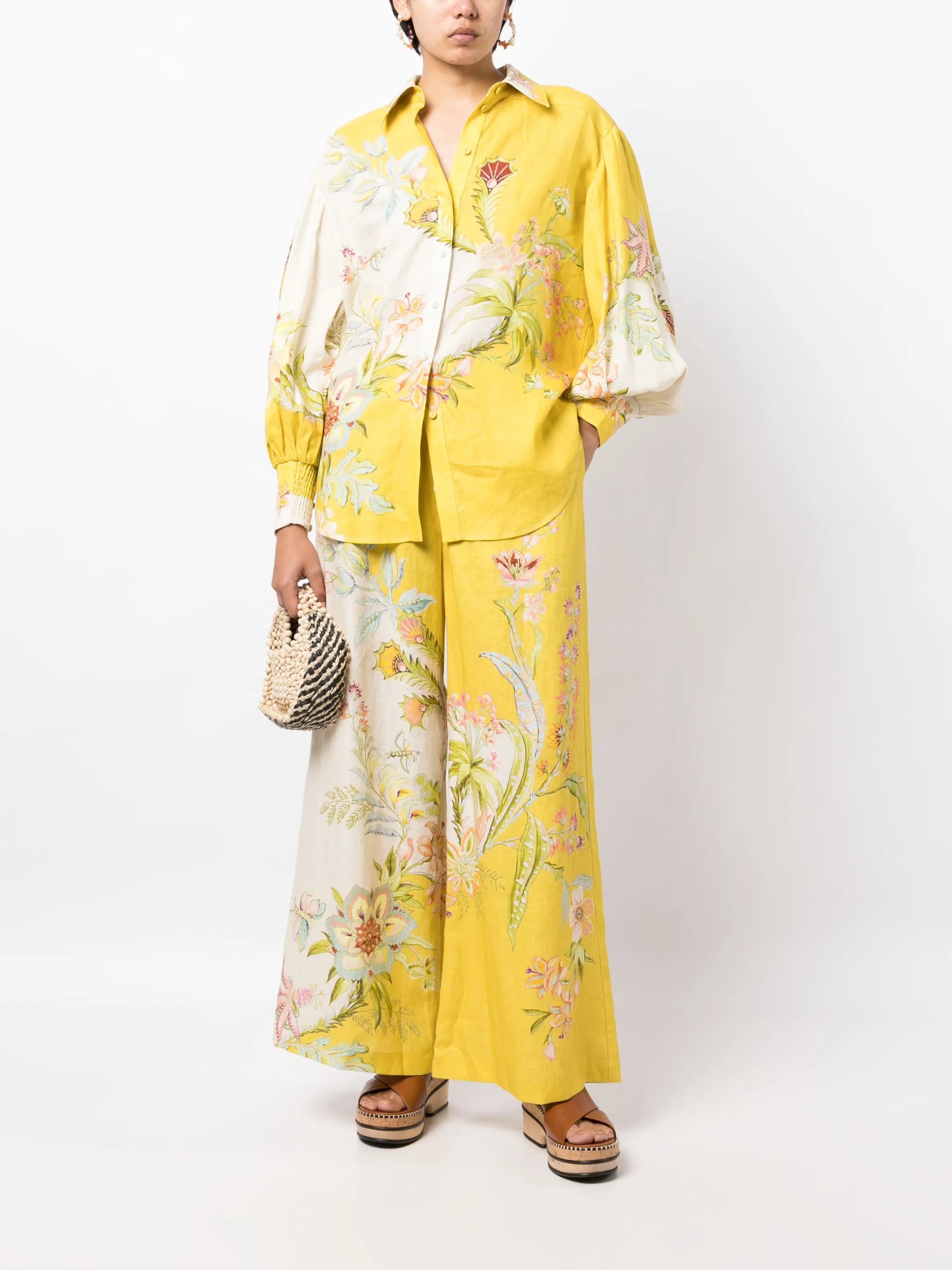 Ira printed linen shirt