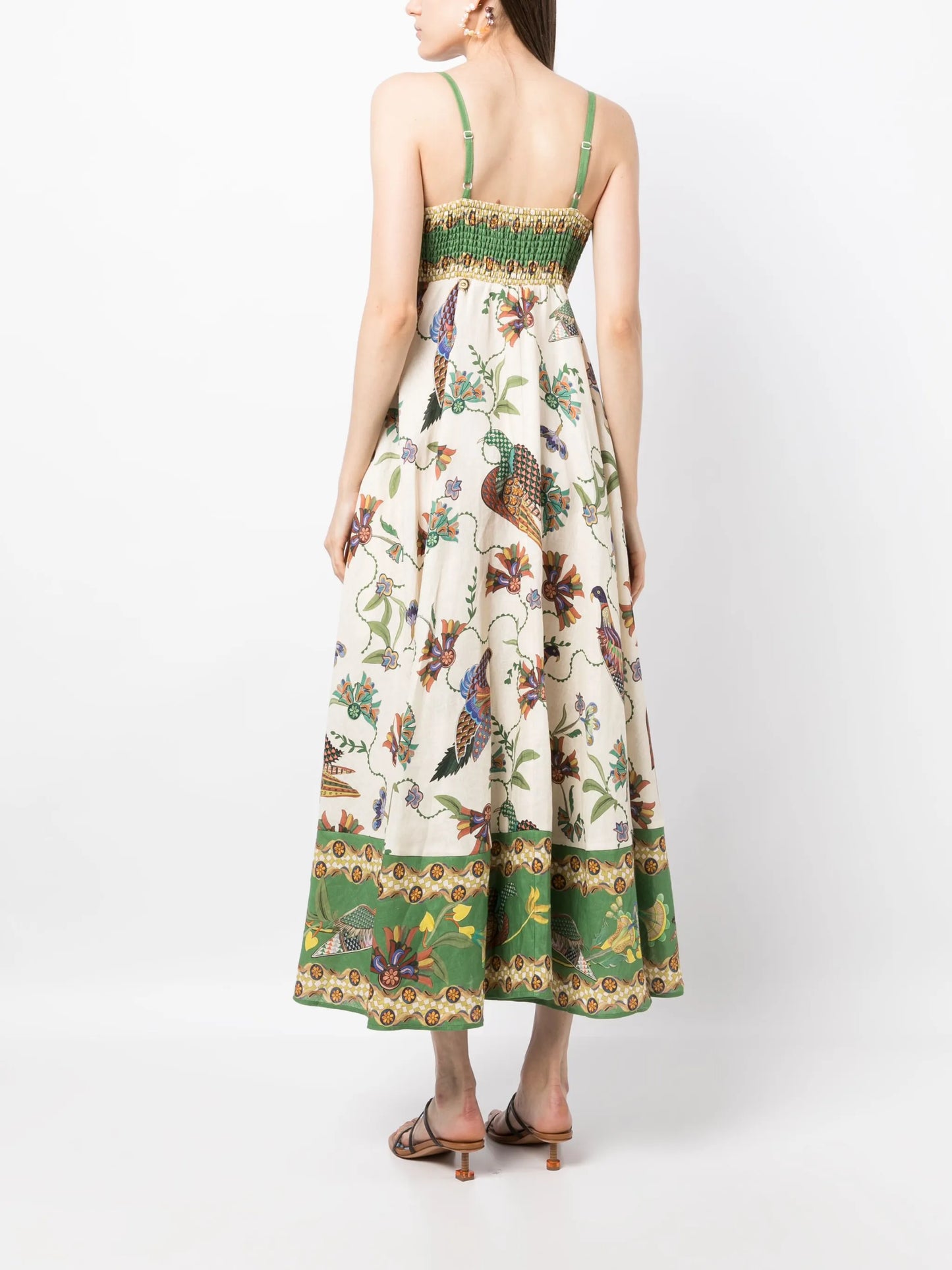 Birdie sleeveless linen midi dress