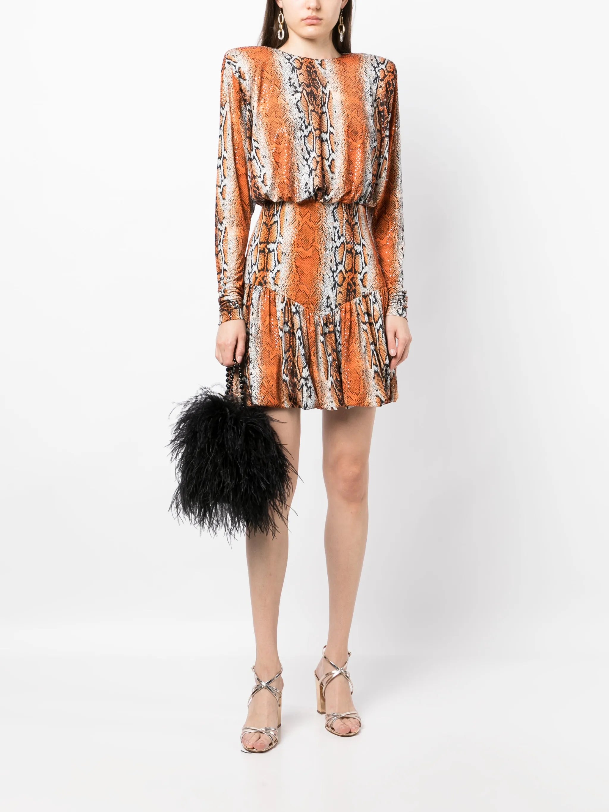 Alina python-print minidress