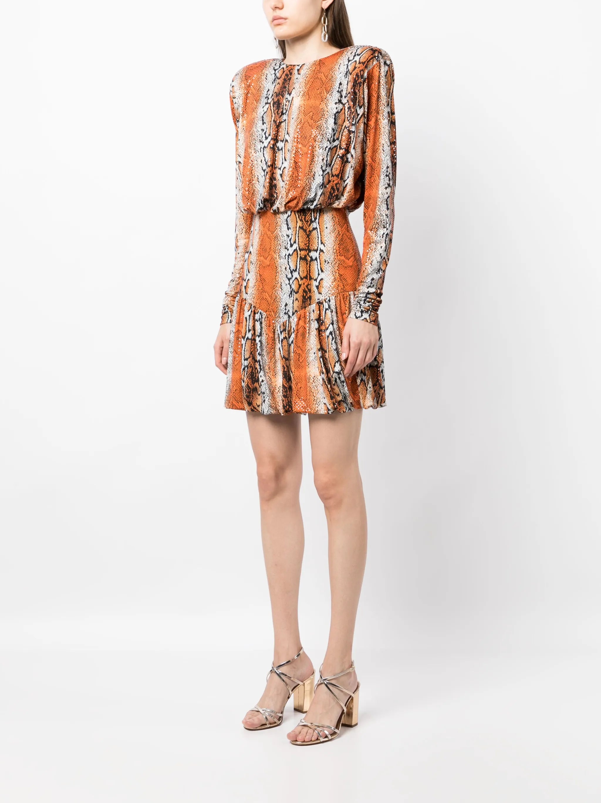 Alina python-print minidress