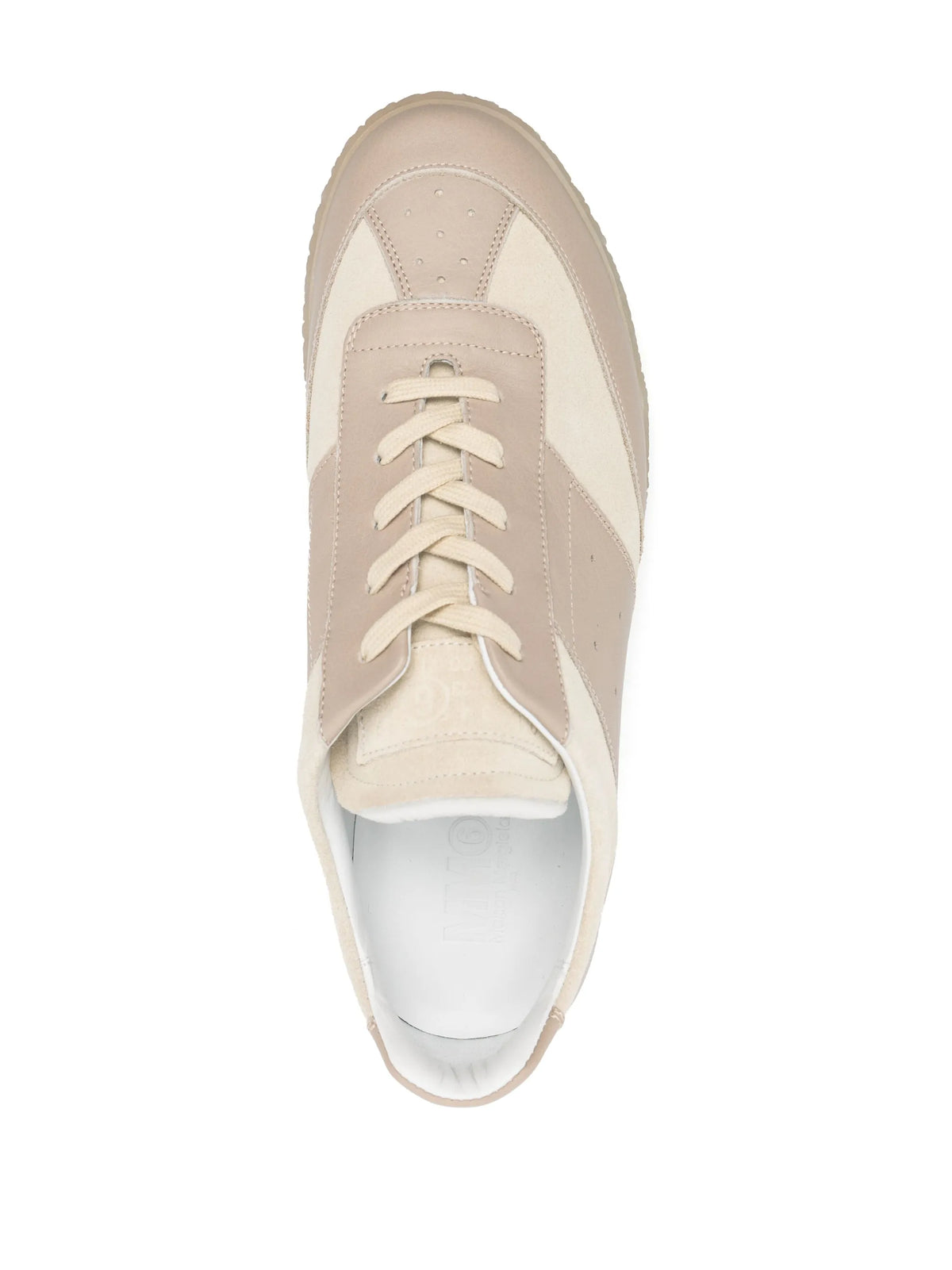 panelled lace-up sneakers