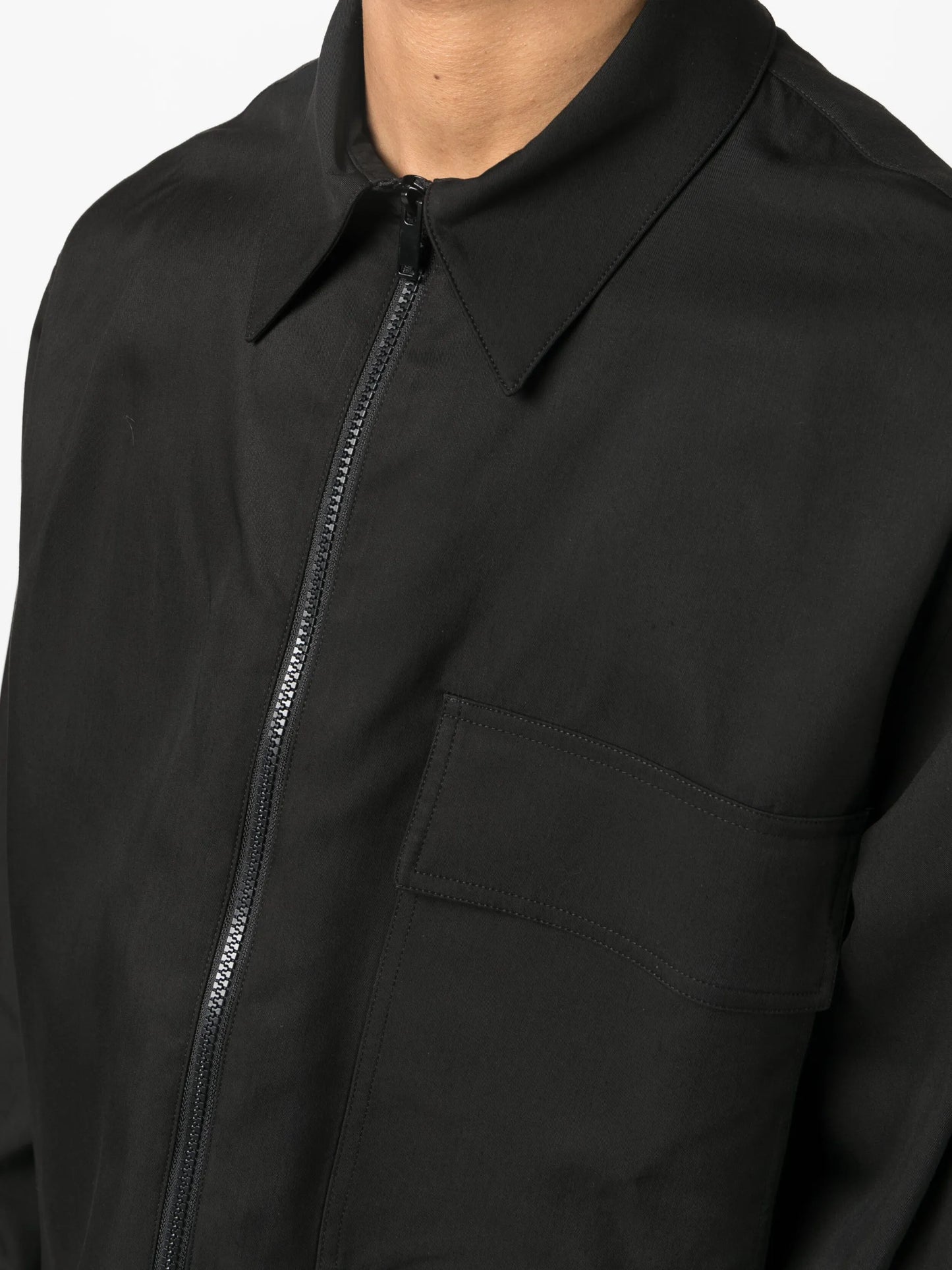 zip-fastening shirt jacket
