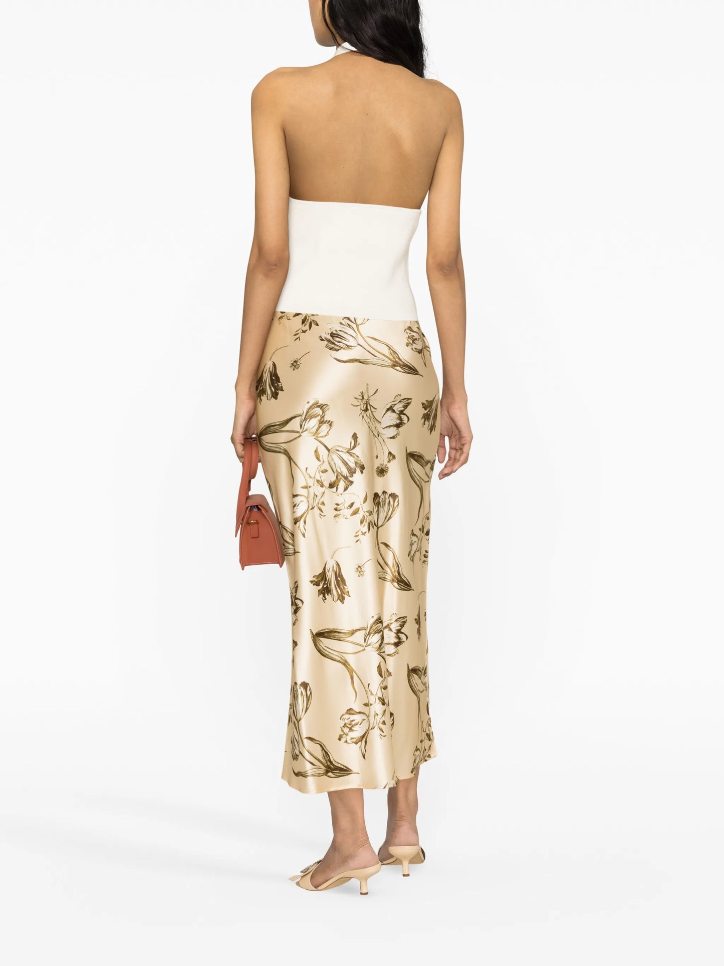 Carol ribbed halterneck tank top