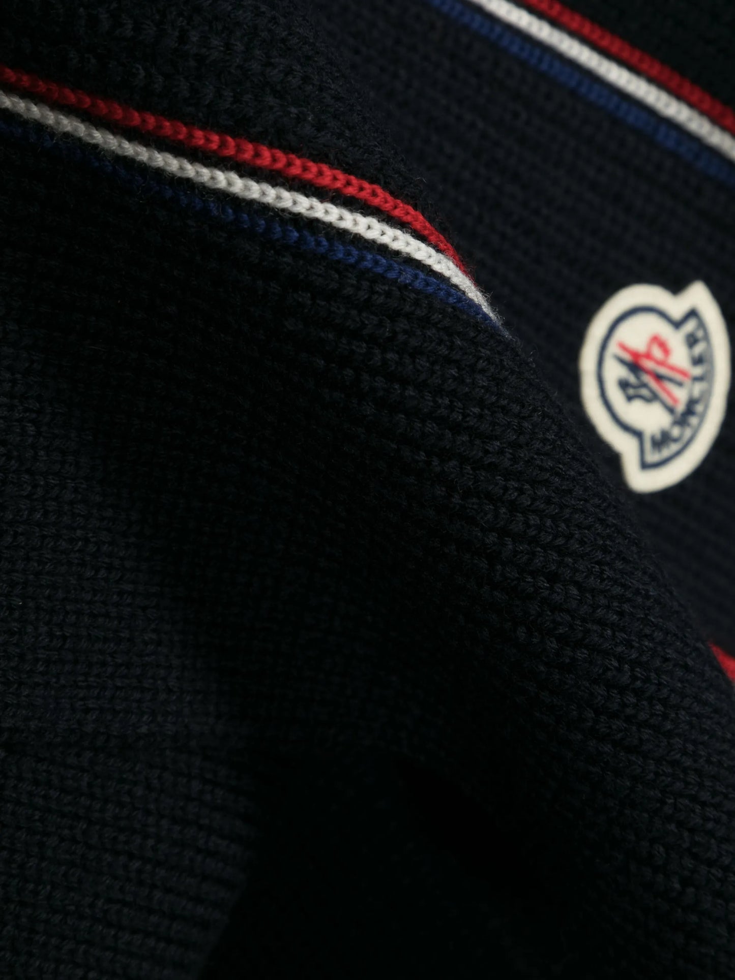 logo-patch virgin-wool scarf