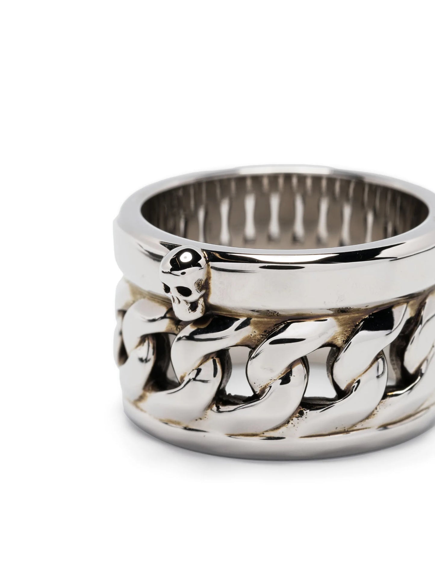 chain-motif band ring