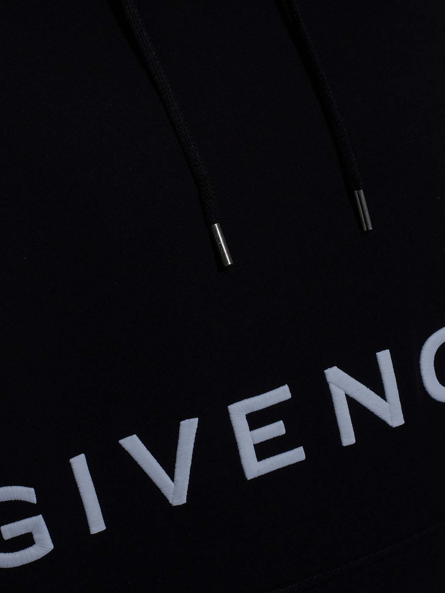embroidered-logo hoodie
