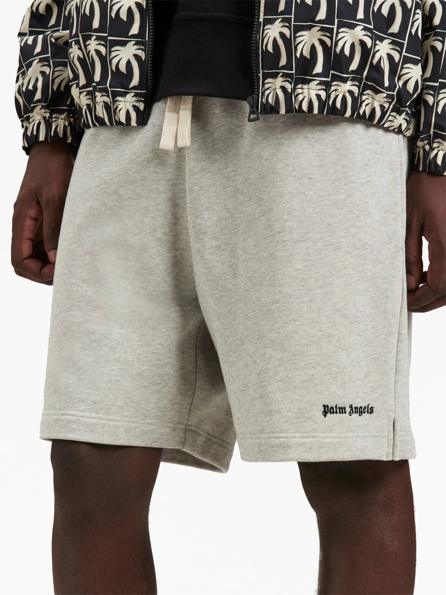 embroidered-logo track shorts