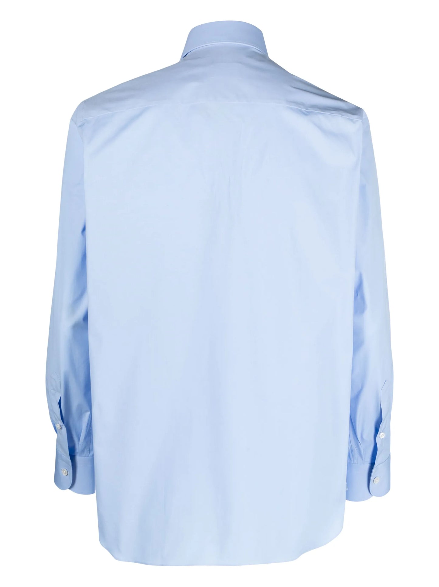 stretch-cotton pointed-collar shirt