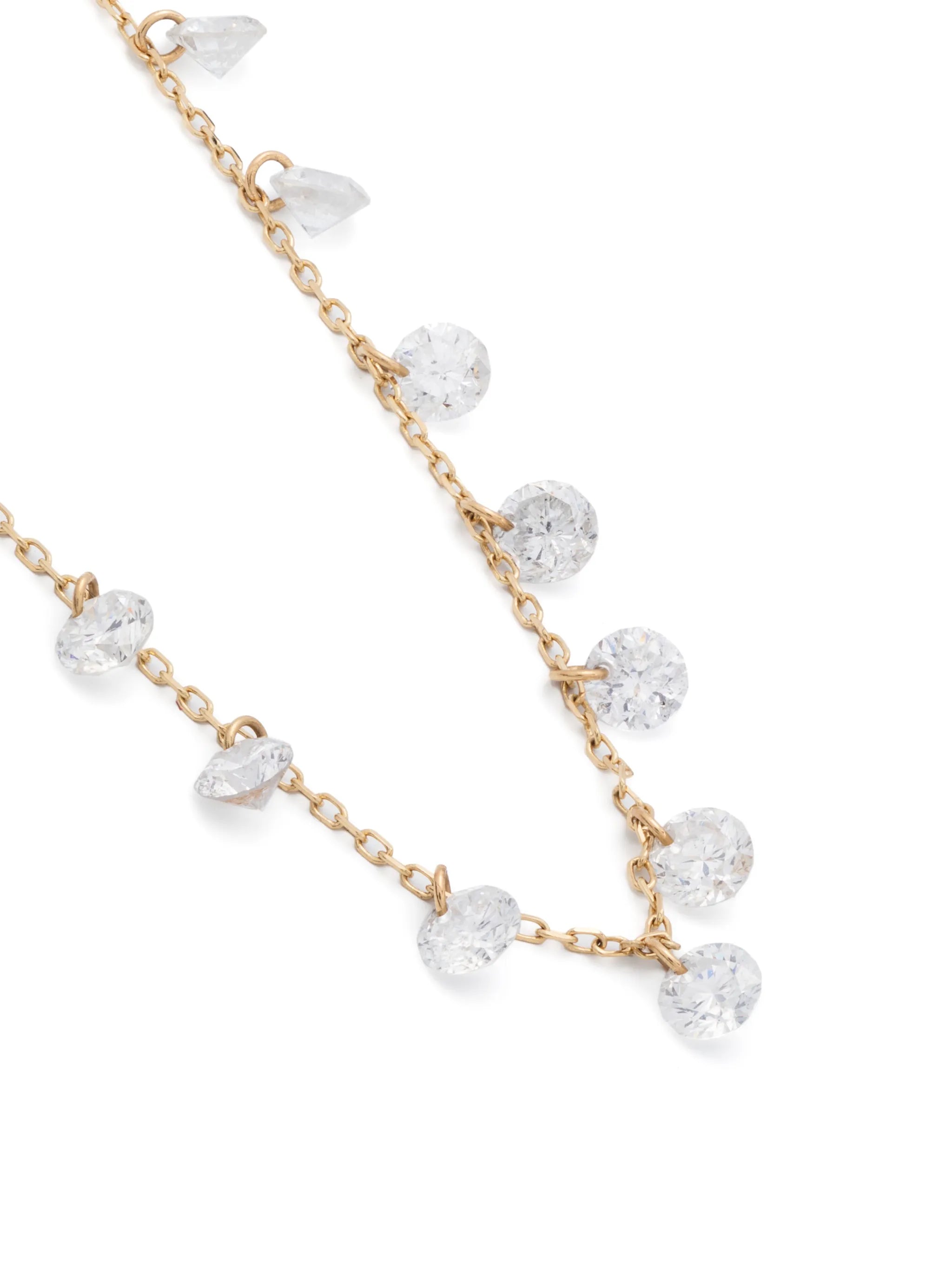 18kt yellow gold Danae diamond necklace