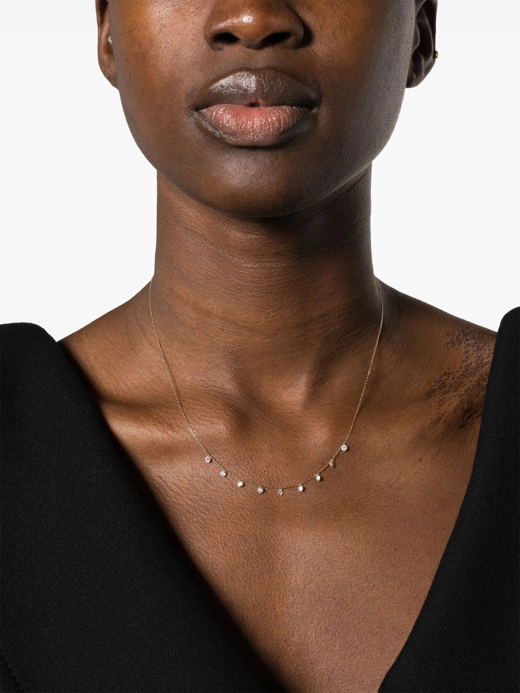18kt yellow gold Danae diamond necklace
