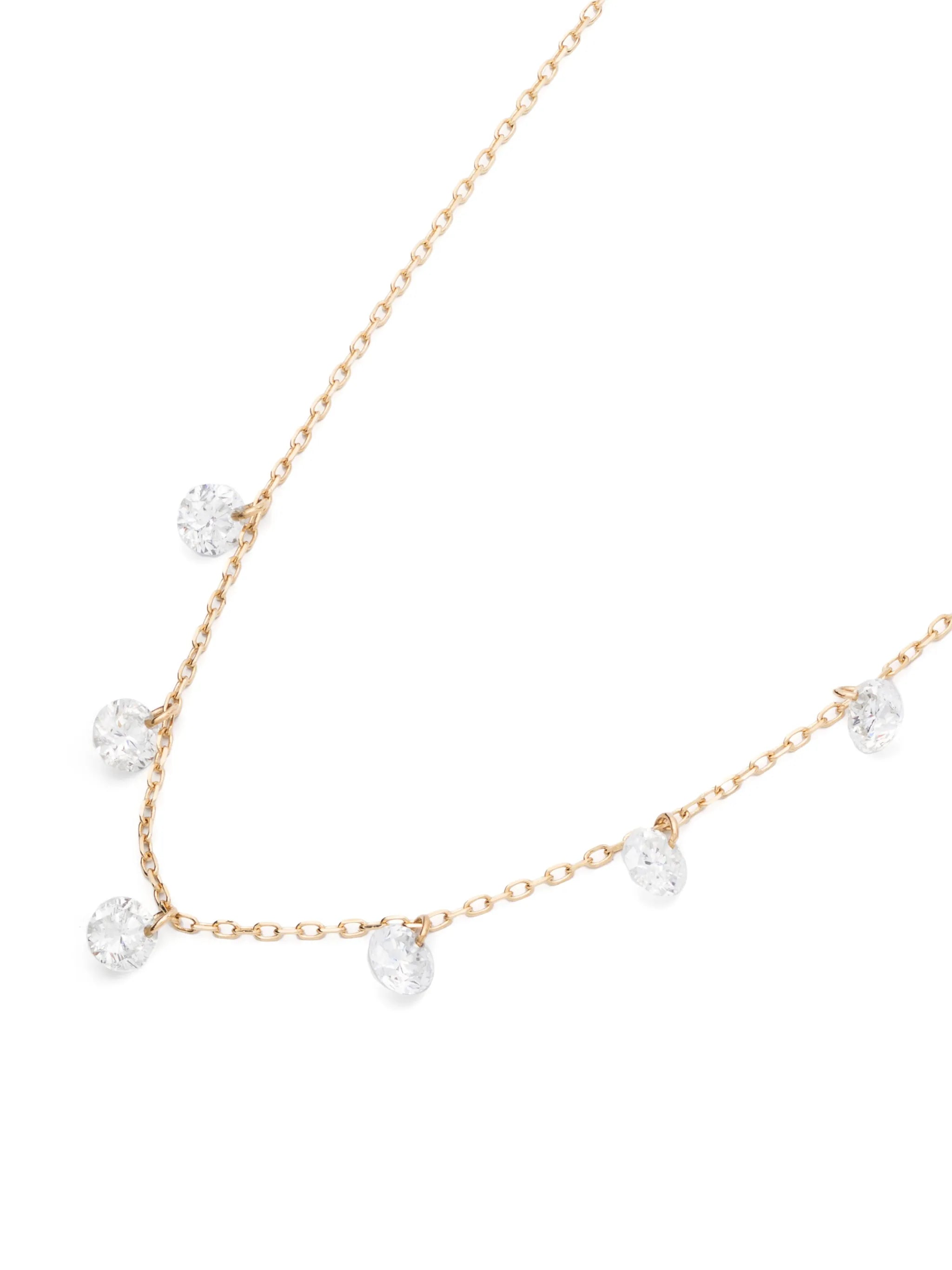 18kt yellow gold Danae diamond necklace