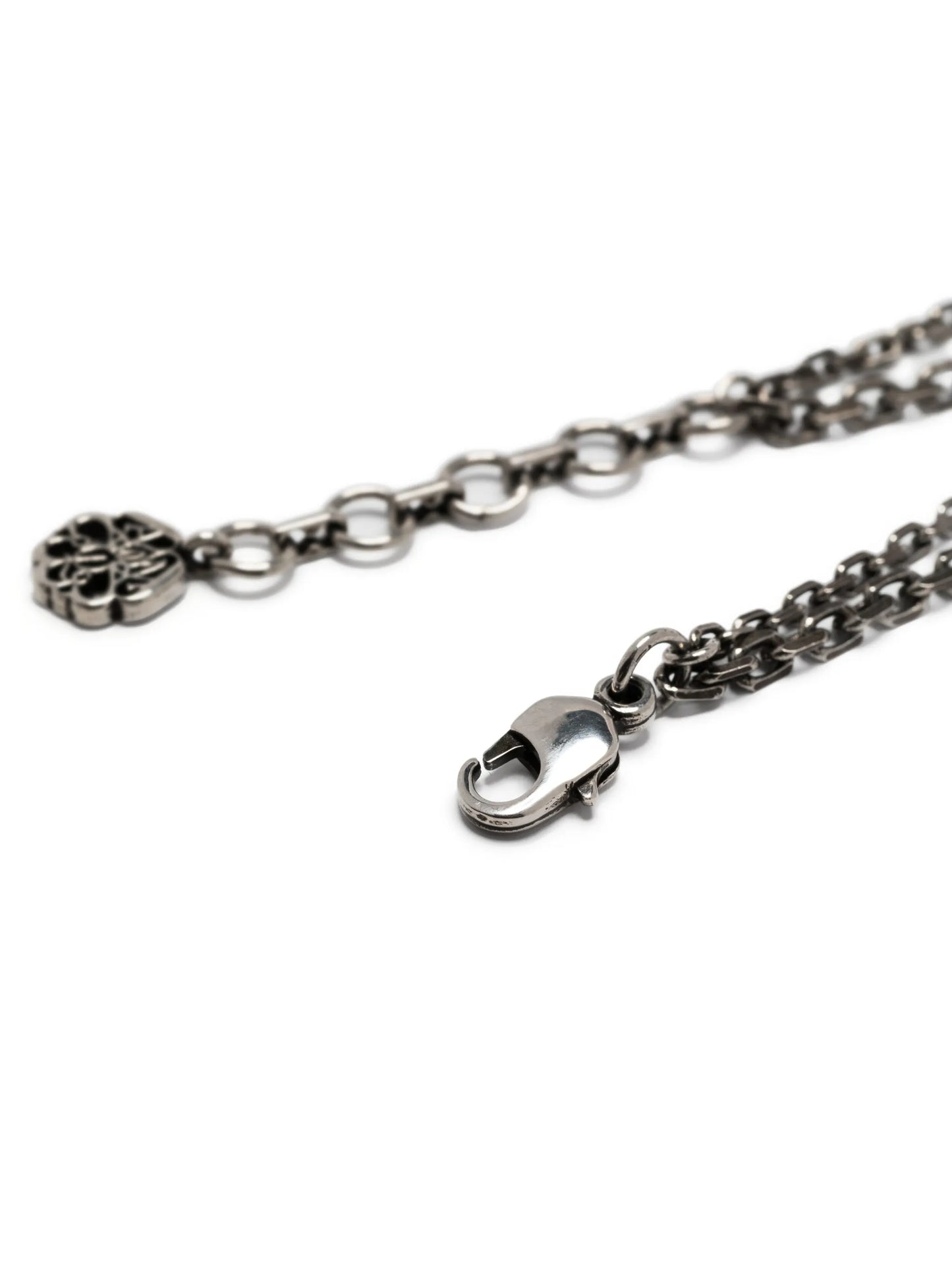 layered skull charm bracelet