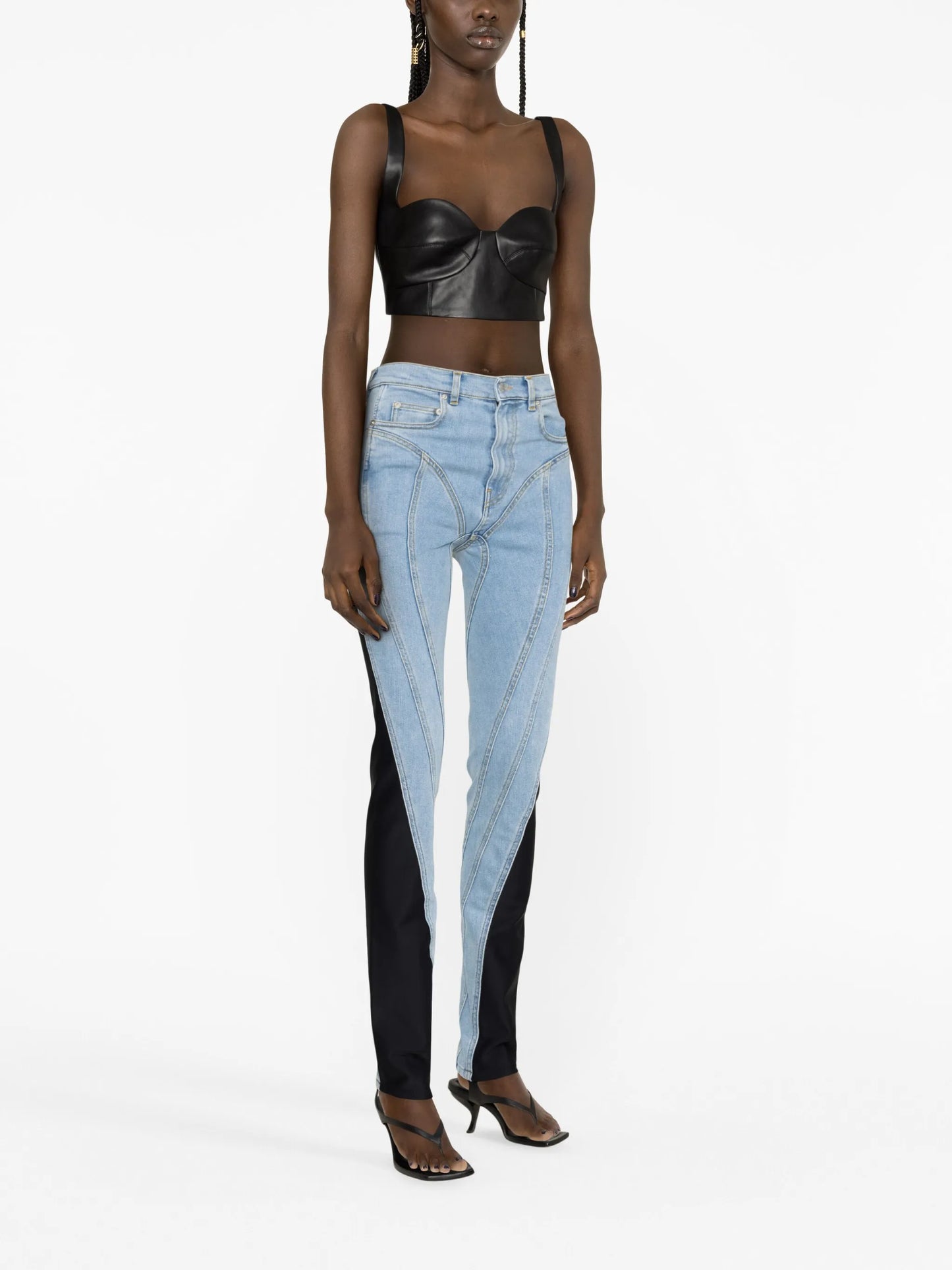 Spiral skinny jeans